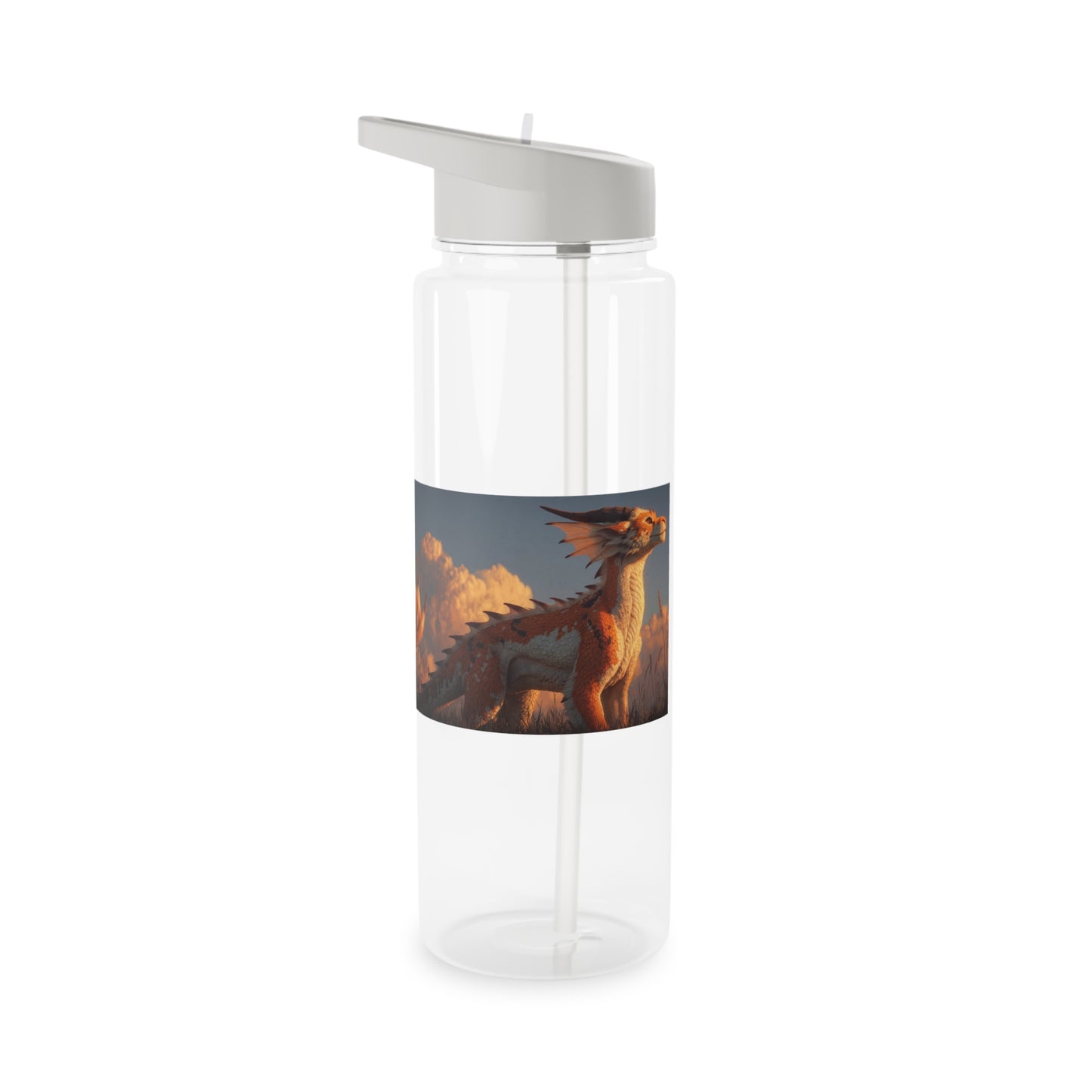 Amber Dawn Dragon Tritan Water Bottle – Sunset Guardian