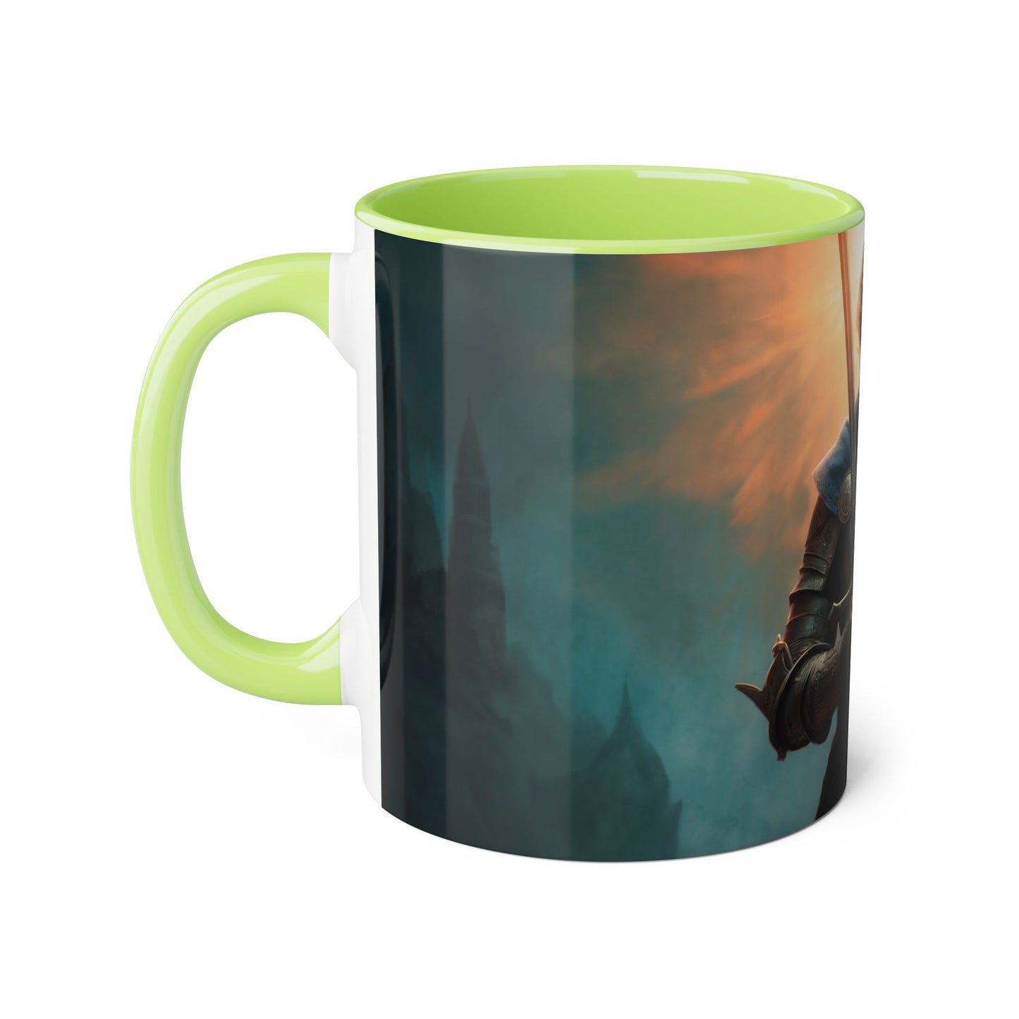 Dawn’s Edge Knight Mug – Radiant Armor & Sunburst Dawn
