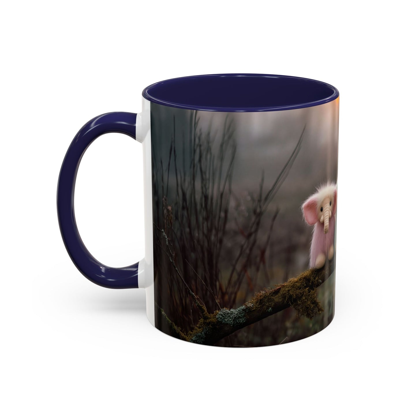 Fuzzy Elephant Trio Accent Coffee Mug (11, 15oz) – Mossy Branch Forest Friends