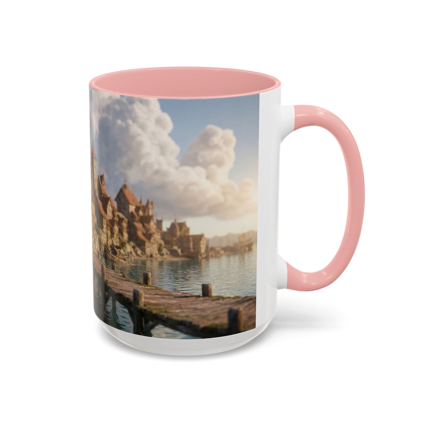Harbor's Whisper Accent Coffee Mug (11, 15oz) – Sunset Village by the Sea