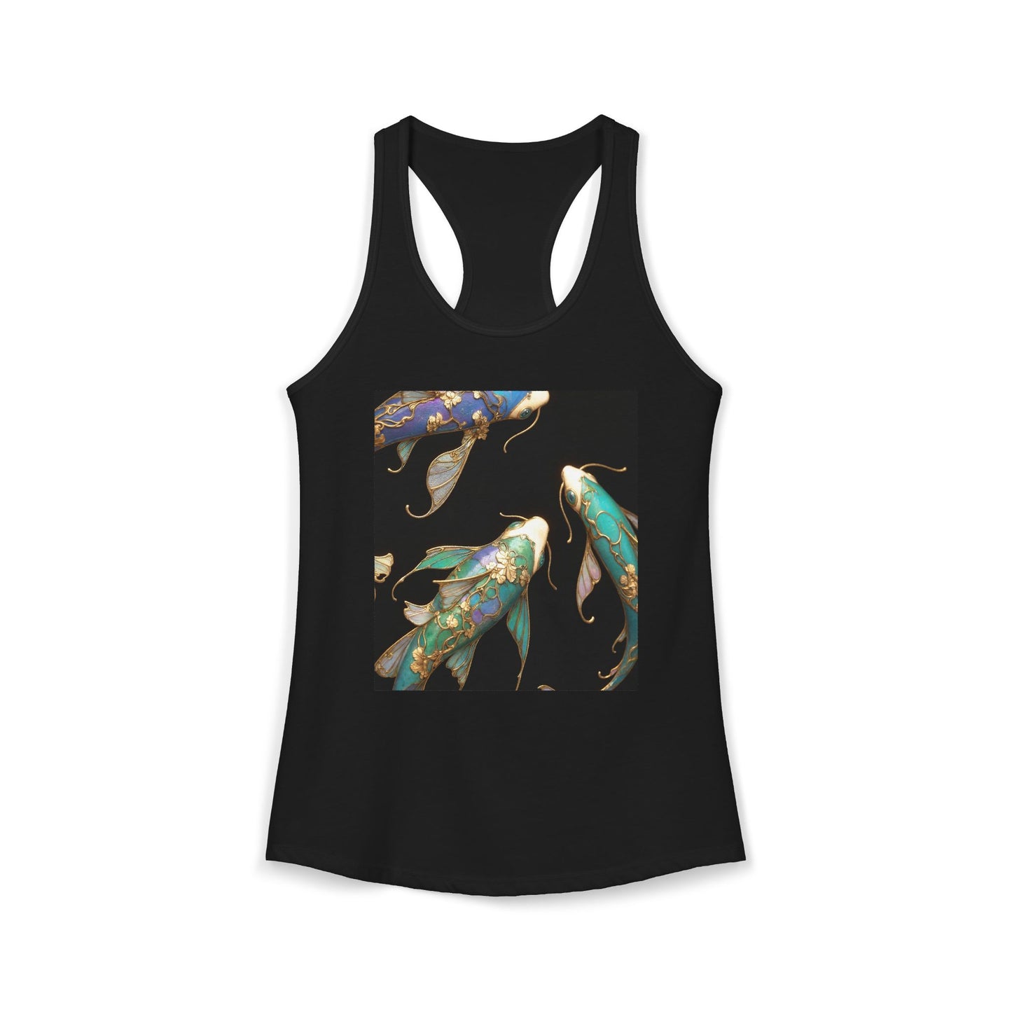 Gilded Koi Women's Ideal Racerback Tank – Aquatic Jewel Garden