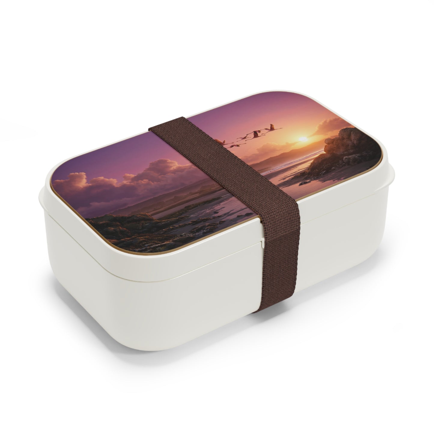 Sunset Flamingo Flight Bento Lunch Box – Pink Sky Migration