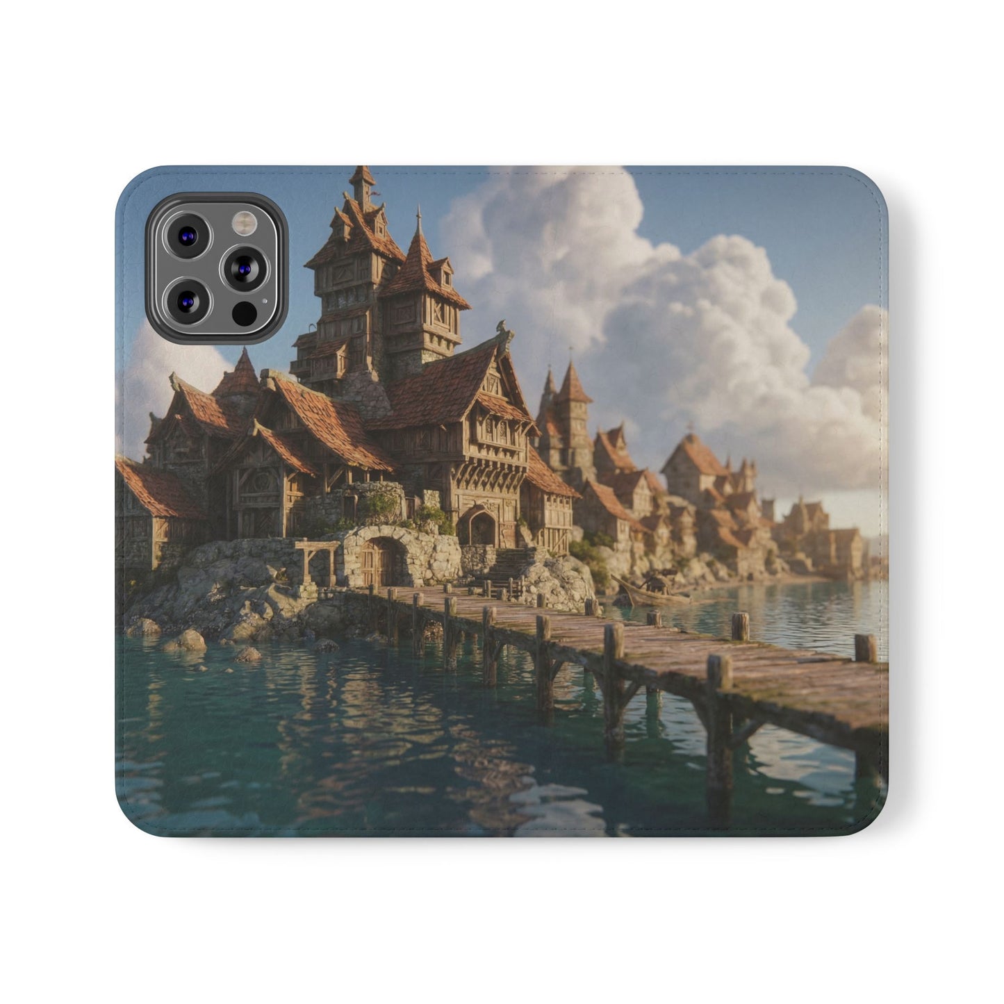 Cobblestone Harbor Flip Cases – Timber Town Seaside Walkway