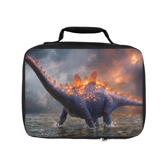 Celestial Stegosaurus Lunch Bag – Glowing Dinosaur in Twilight Waters