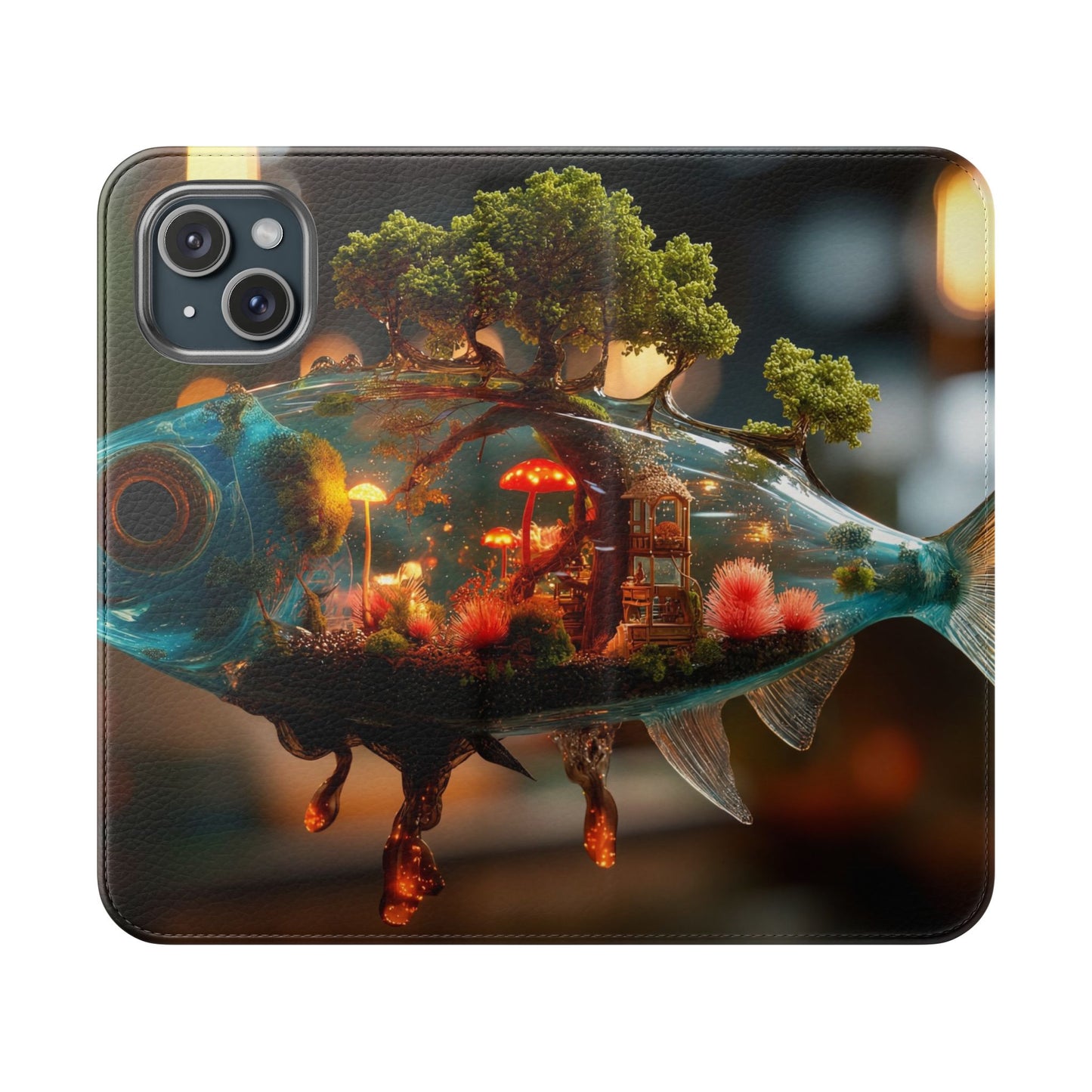 Forest Fish Flip Case – Liquid Glowwood Dreamscape