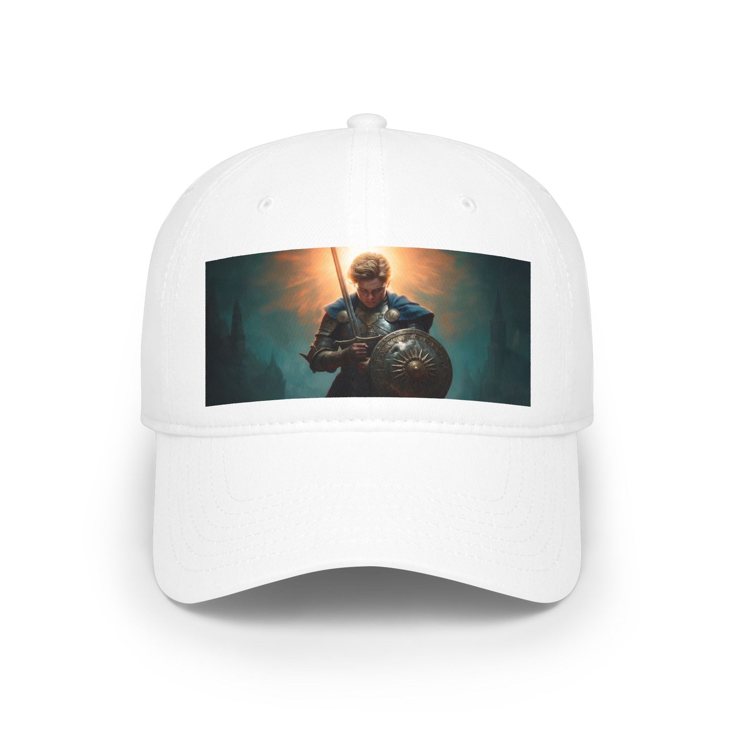 Dawn-Clad Sentinel Low Profile Baseball Cap – Radiant Resolve in Steel