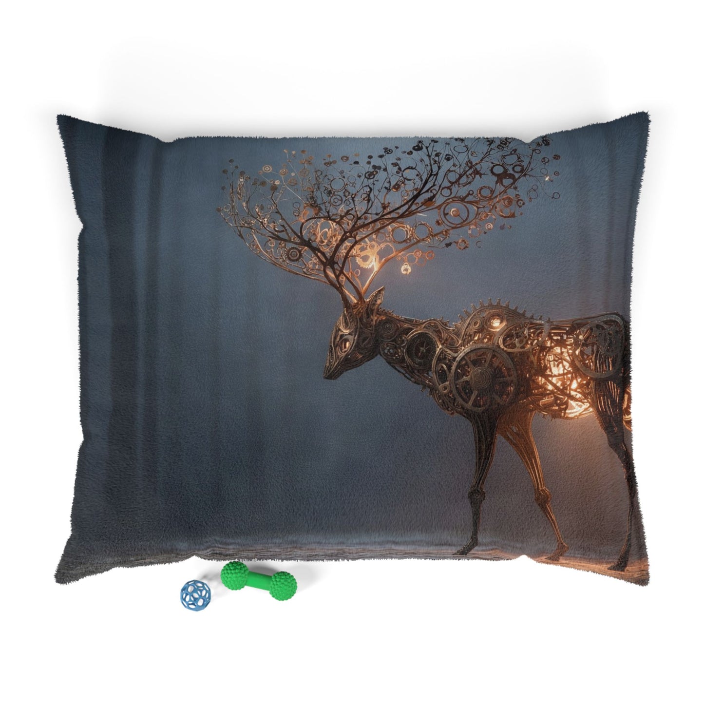 Steampunk Stag Pet Bed – Gilded Gearheart Forest Dweller