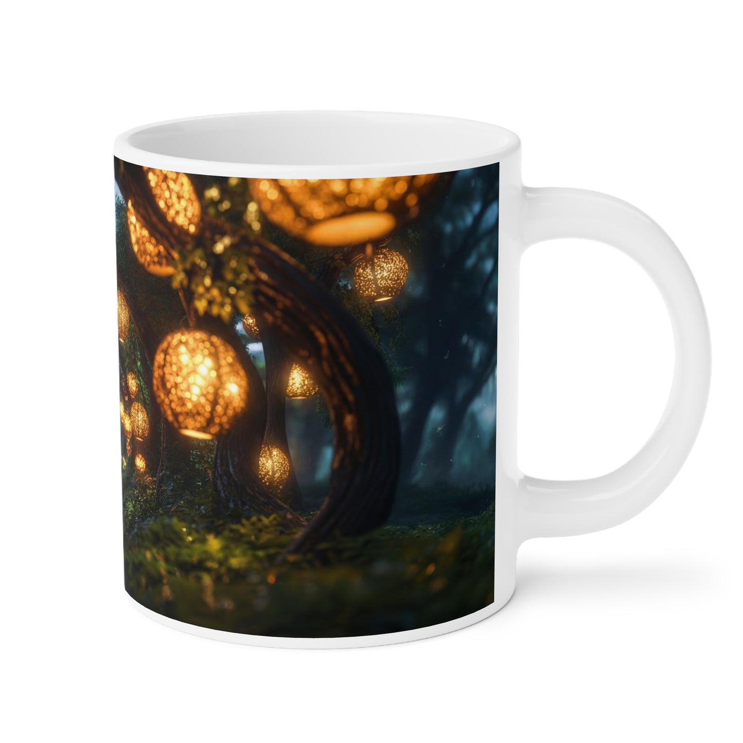 Luminous Lantern Path Ceramic Mugs (11oz\15oz\20oz) – Whispers of the Twilight Grove