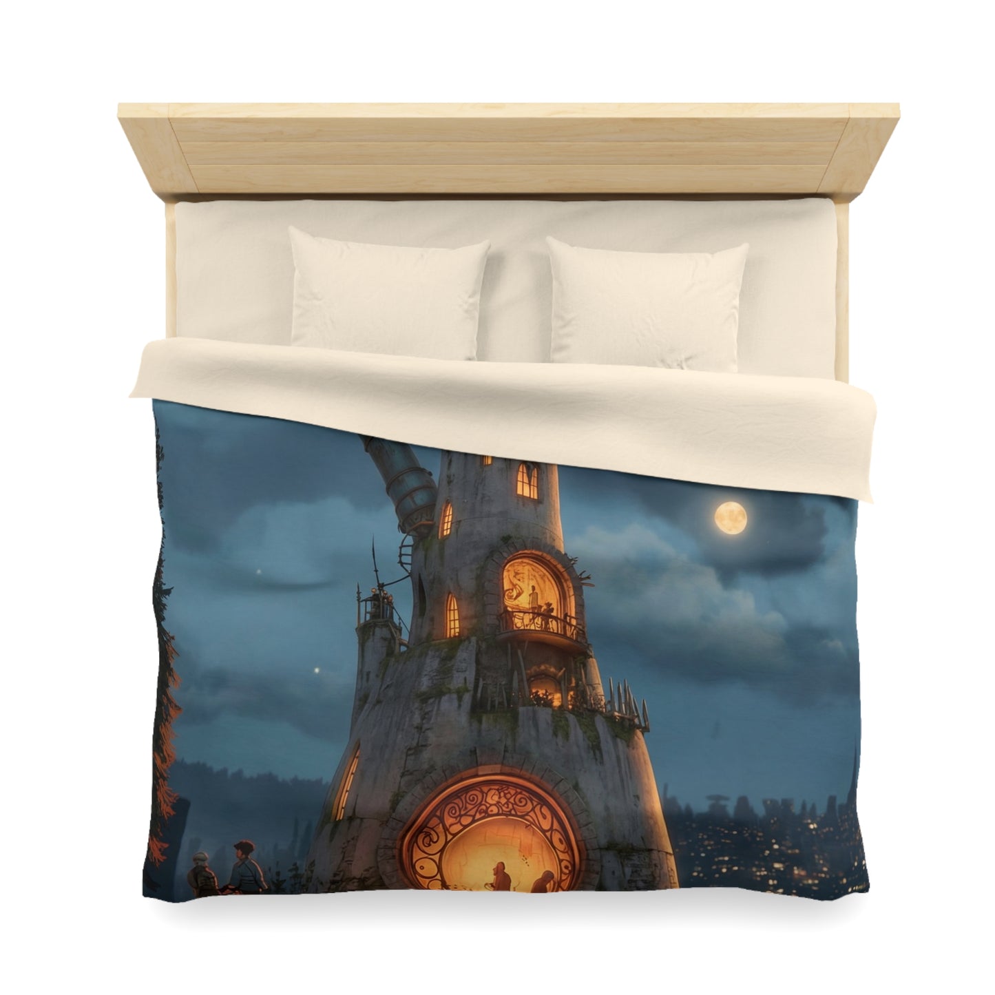 Starlit Observatory Duvet Cover – Whispers of the Cosmic Gate