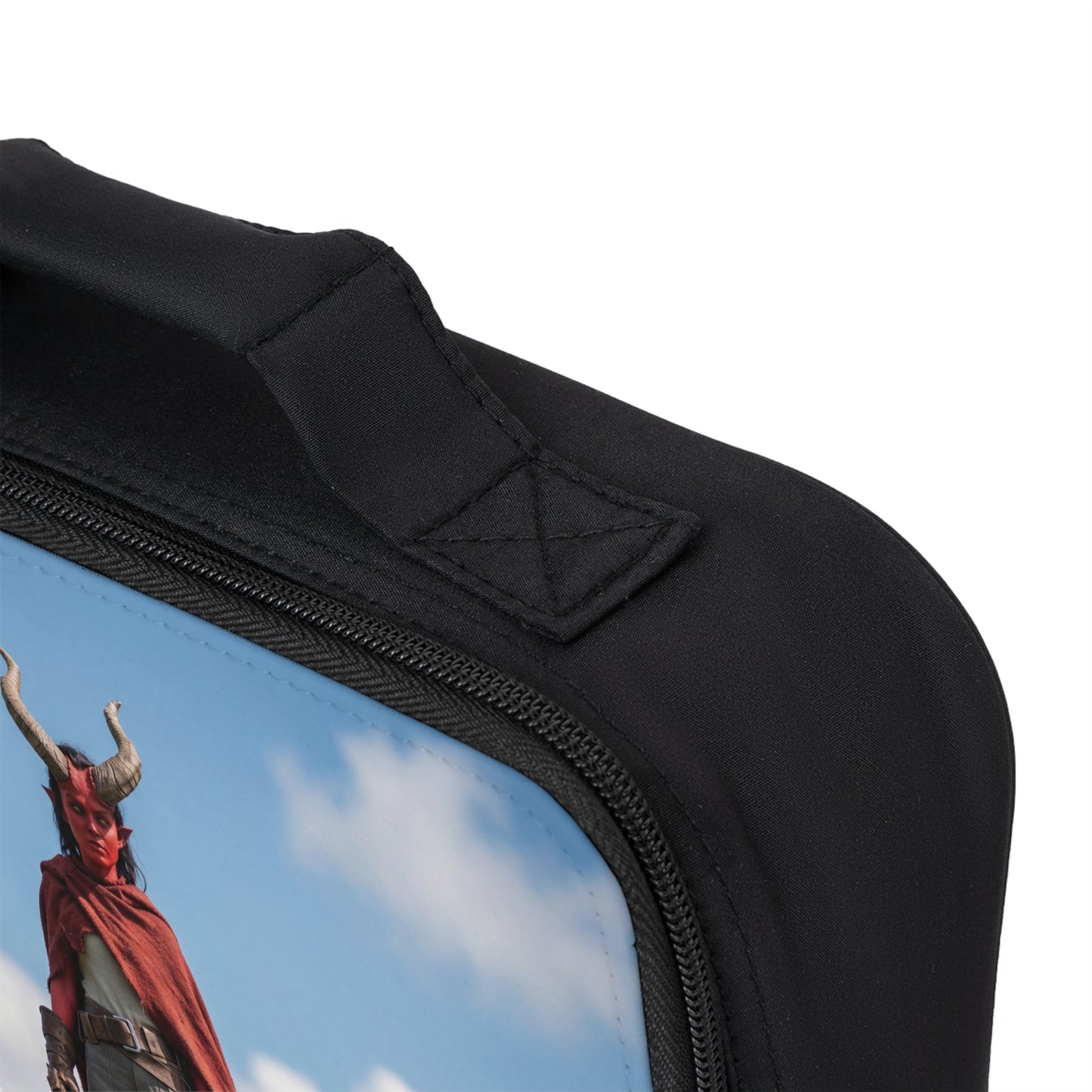 Horned Guardian Lunch Bag – Standing Proud in Sunlit Meadow