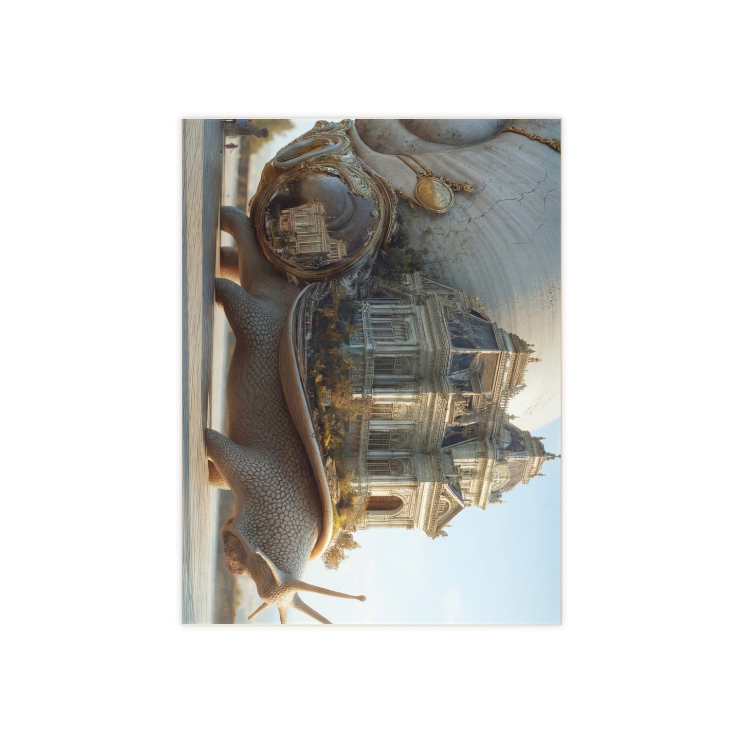 Grand Palace Snail Ceramic Photo Tile – Slow Travel Dreamscape