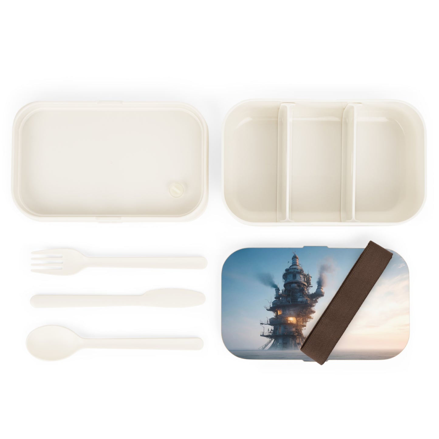 Skyward Steam Tower Bento Lunch Box – Dawn’s Industrial Sanctuary