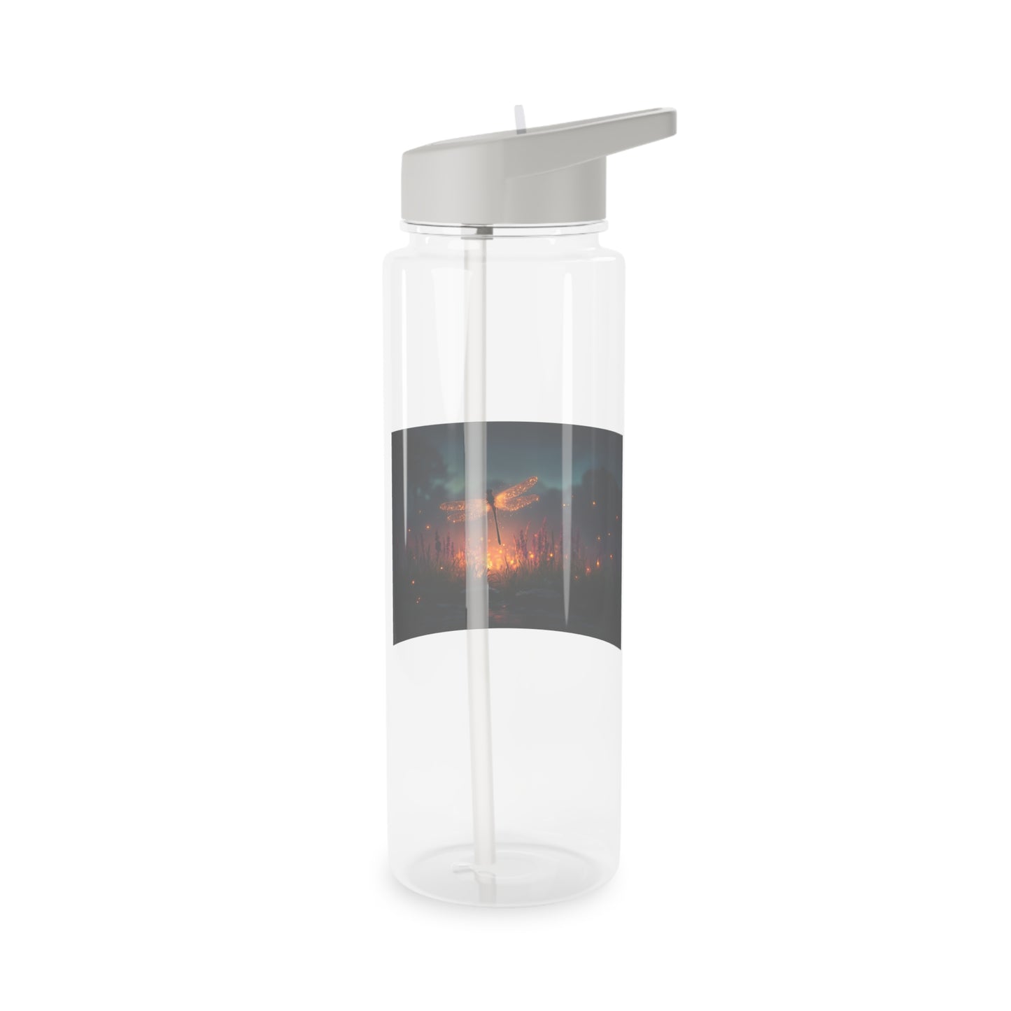 Sparkling Dragonfly Tritan Water Bottle – Golden Twilight Meadow Guardian