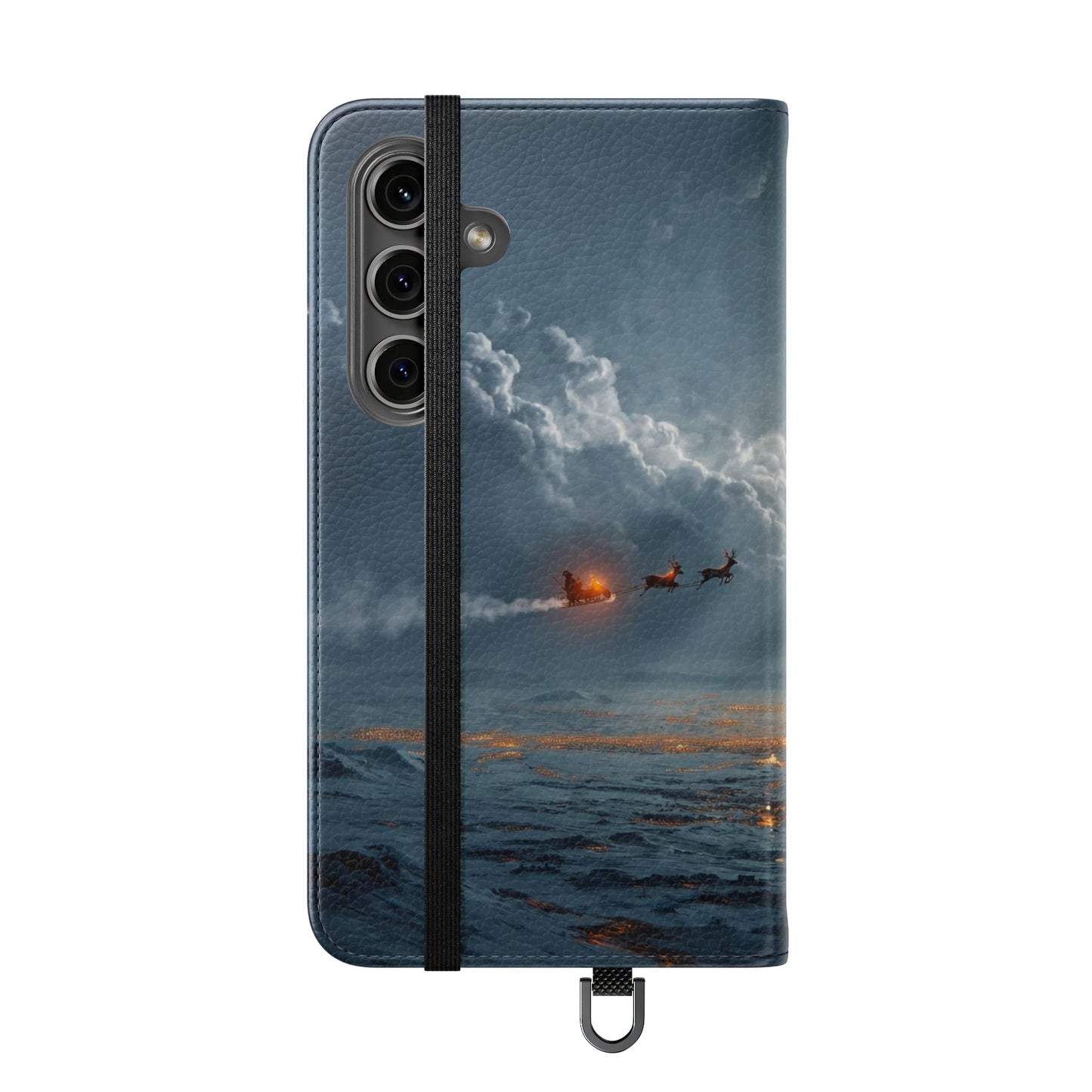 Moonlit Sleigh Flip Cases – Northern Lights Winter Journey