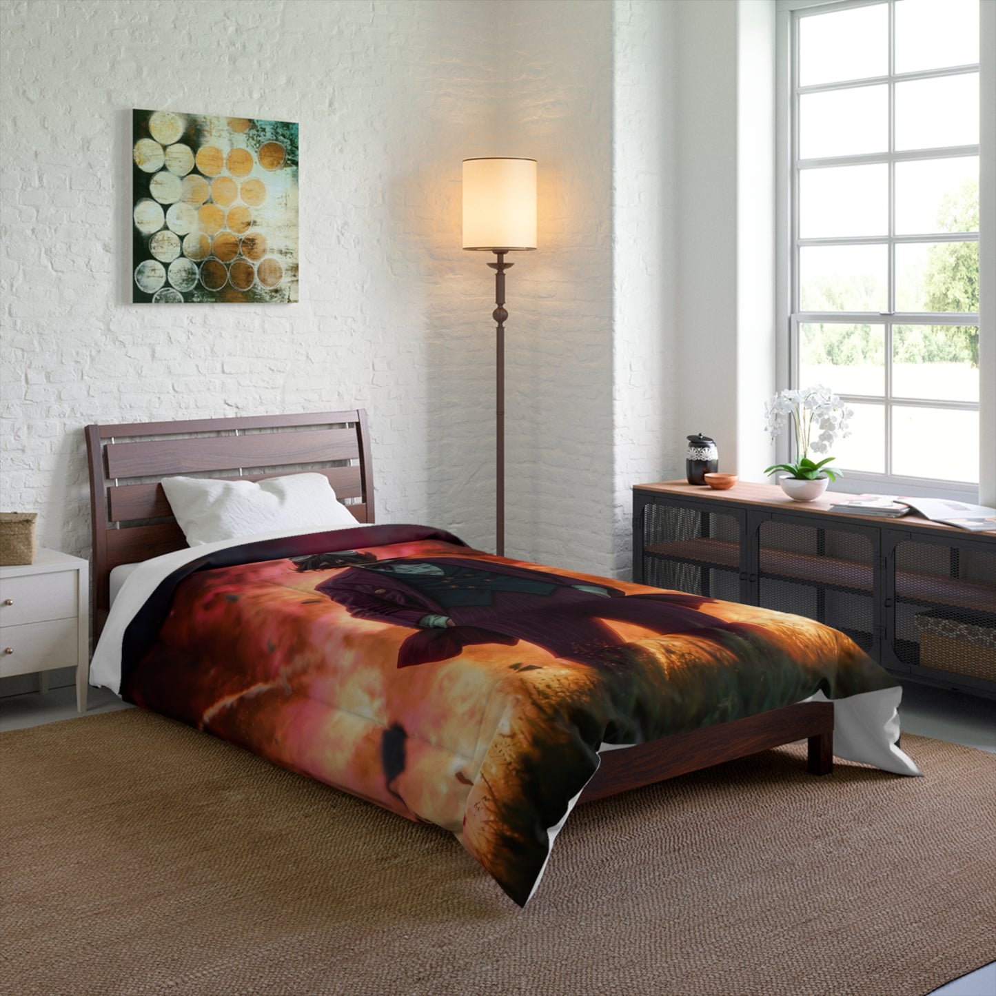Crimson Sky Conductor Comforter – Explosive Symphony in Velvet