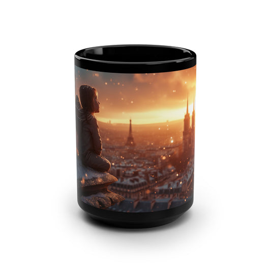Angel Over Paris Sunset - Ceramic Mug