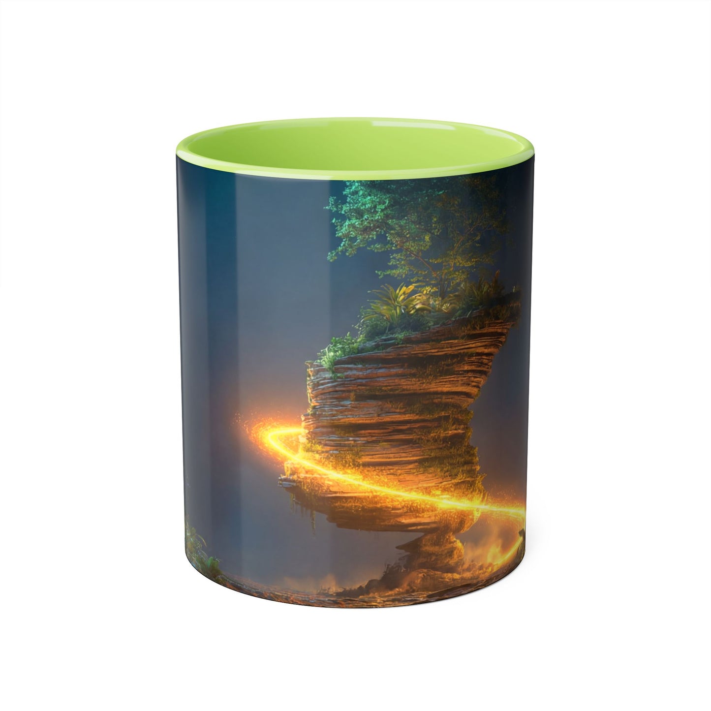 Floating Island Tree Accent Mugs, 11oz – Luminous Twilight Sanctuary
