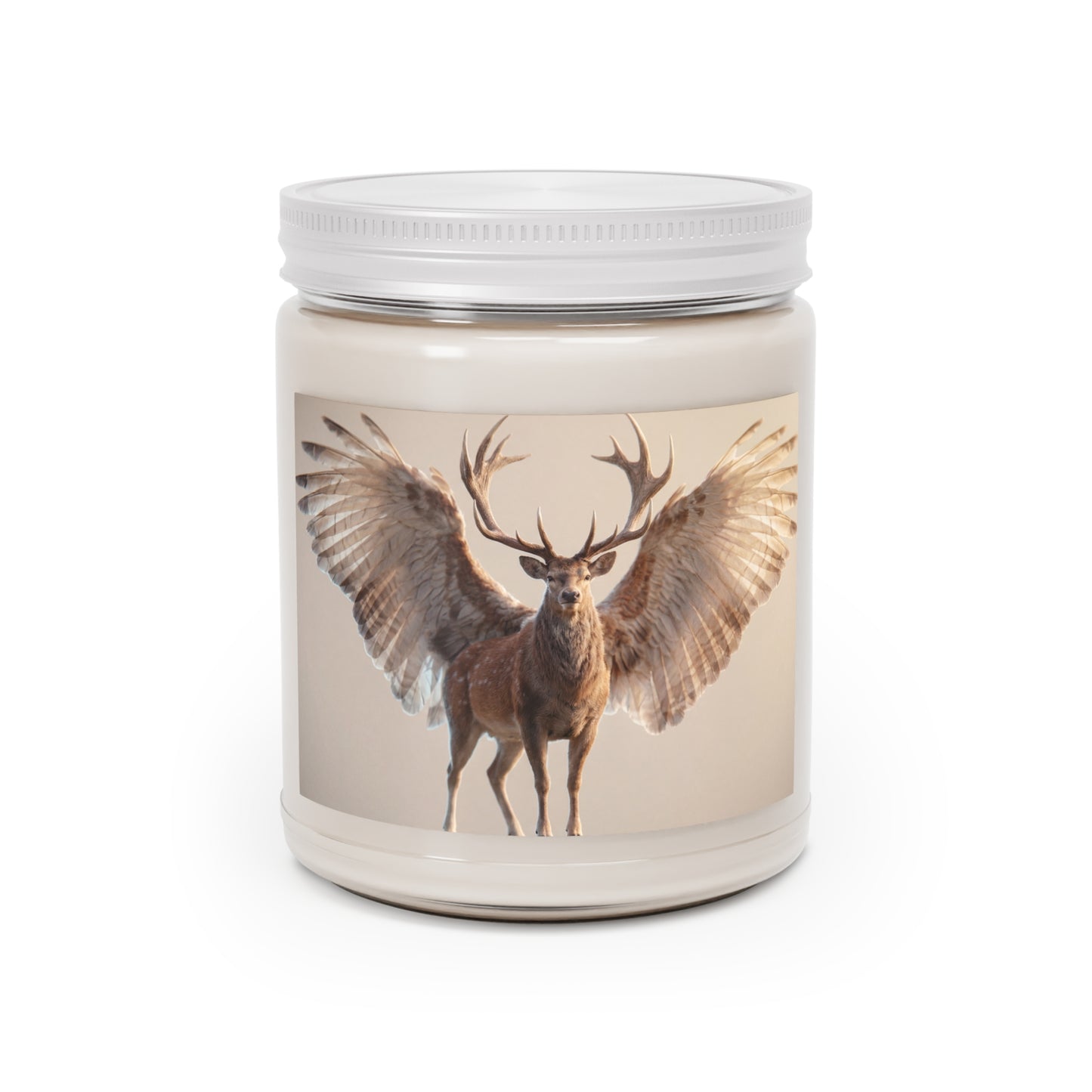 Winged Stag Scented Soy Candles with White Lid, 9oz – Sacred Forest Guardian