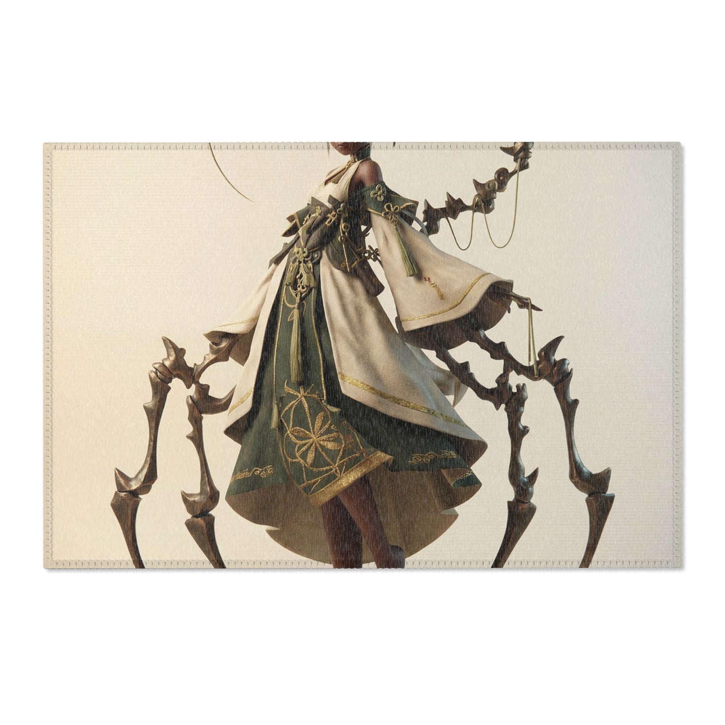 Spider Sentinel Area Rug – Moonlit Silk and Iron Arachnid