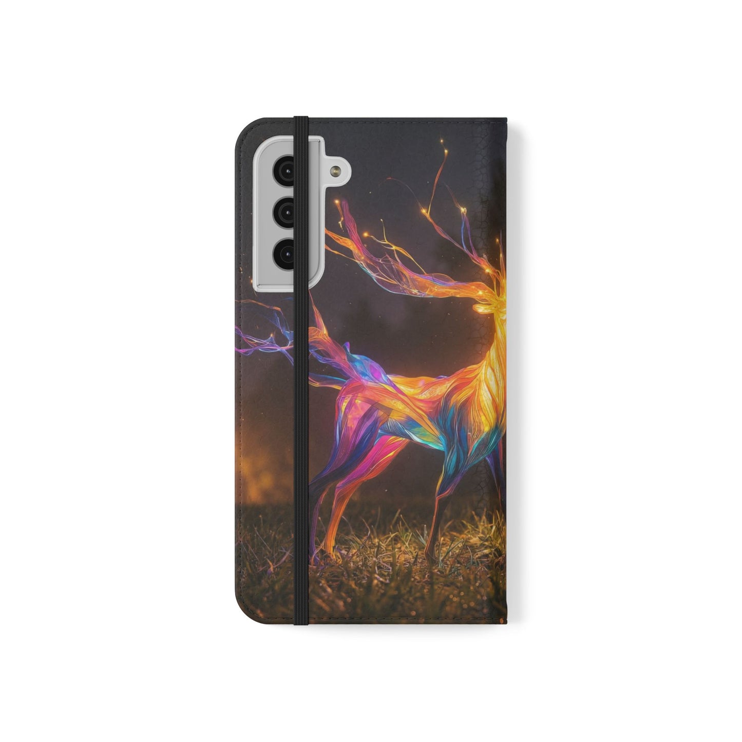 Ethereal Deer Flip Cases – Luminous Spirit Portrait