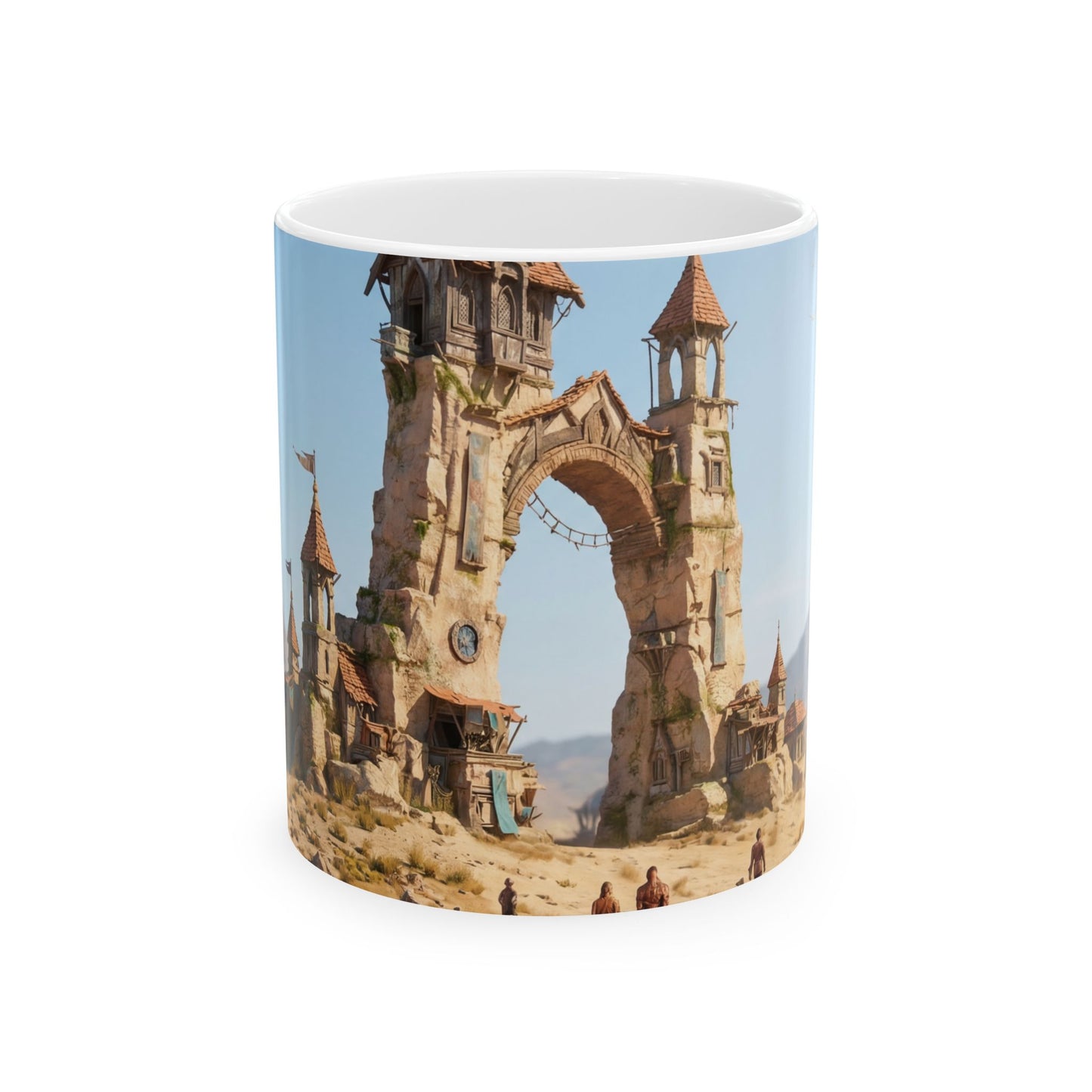 Desert Citadel Ceramic Mug – Sun-Kissed Gateway to Forgotten Lands