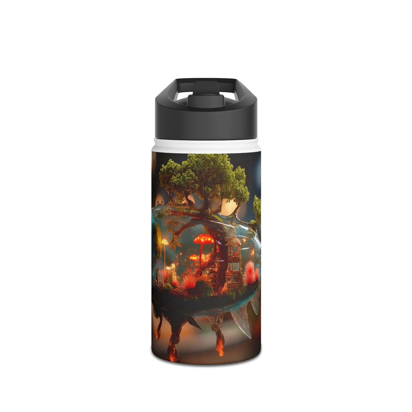 Whispering Forest Fish Water Bottle – Liquid Eden in a Glass Scaled World