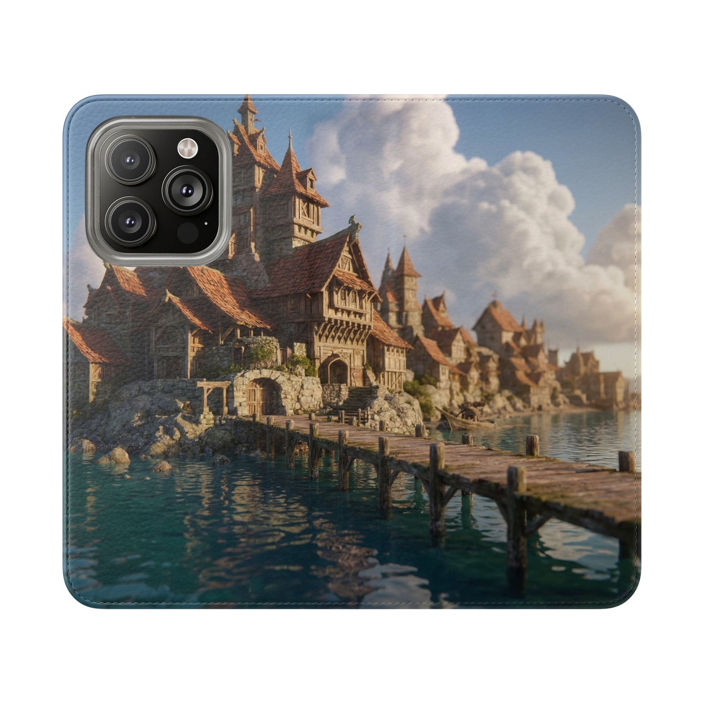 Cobblestone Harbor Flip Cases – Timber Town Seaside Walkway