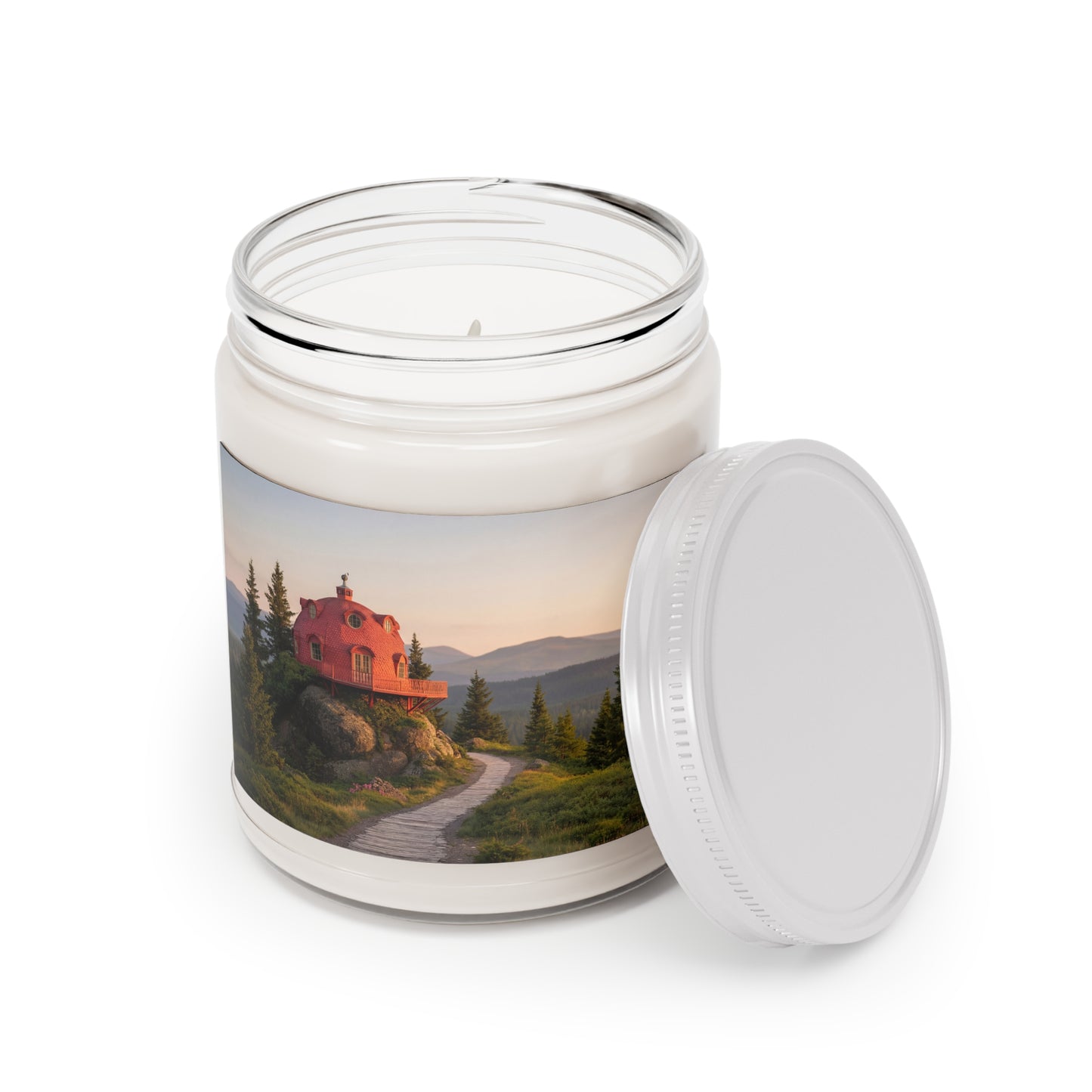 Red Dome Cottage Scented Soy Candles with White Lid, 9oz – Sunset Summit Sanctuary