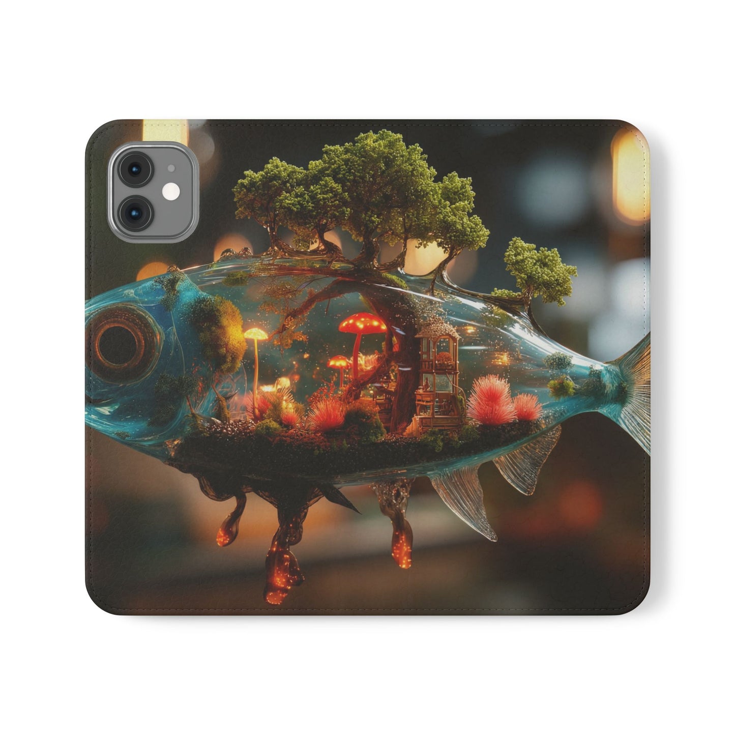 Forest Fish Flip Case – Liquid Glowwood Dreamscape
