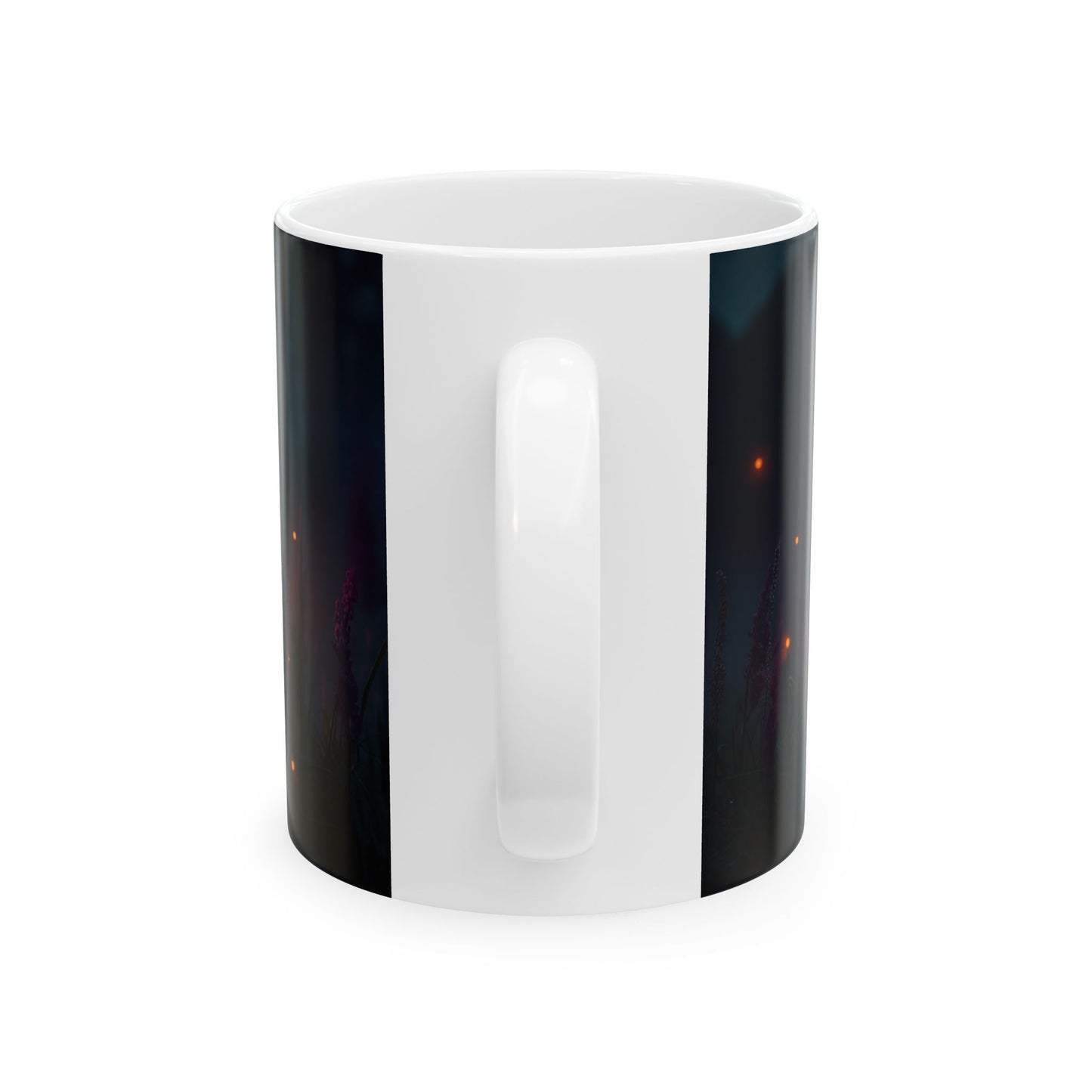 Glowing Dragonfly Ceramic Mug – Twilight Meadow Dreamscape