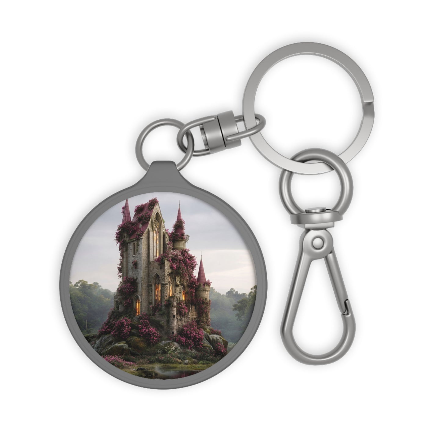 Rose-Spangled Castle Keyring Tag – Whispering Wilds Abode
