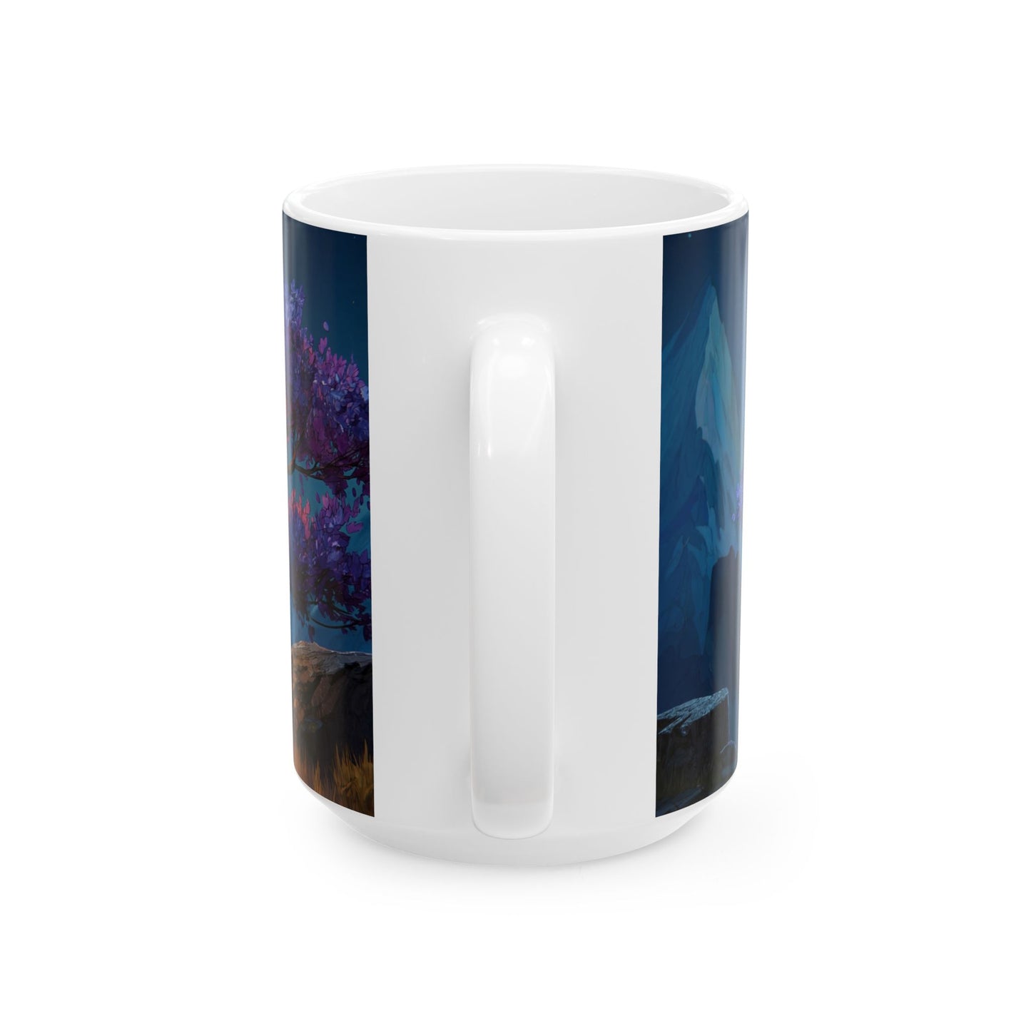 Celestial Tree Ceramic Mug – Twilight Bloom Dreamscape