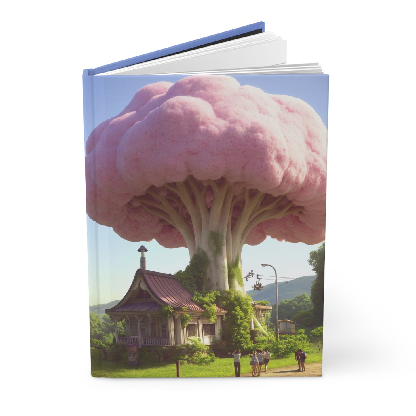 Pink Cotton Candy Tree Journal Matte – Whimsical Forest Sanctuary