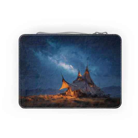Starlit Nomad Tent Paper Lunch Bag – Milky Way Campfire Glow