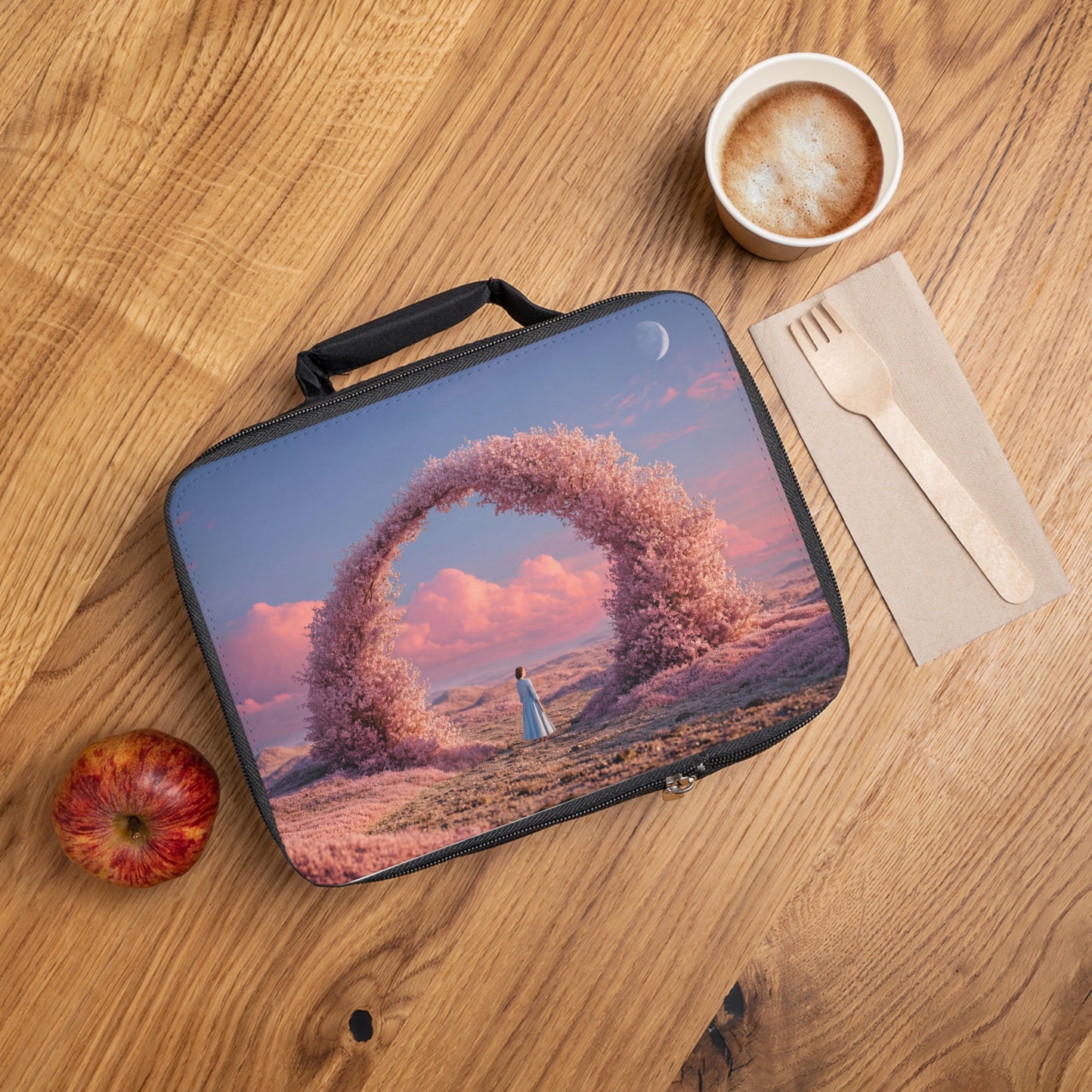 Cherry Blossom Portal Lunch Bag – Whispers of Twilight Garden