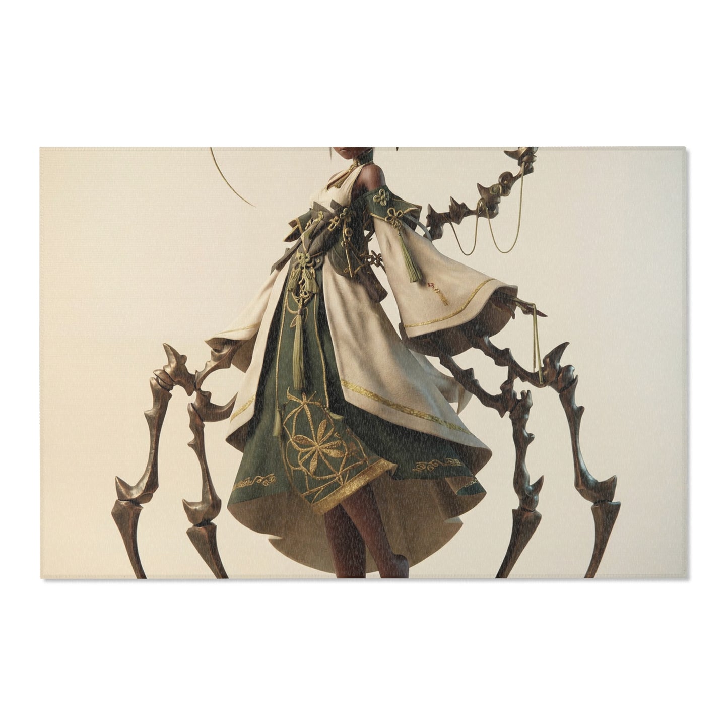 Spider Sentinel Area Rug – Moonlit Silk and Iron Arachnid