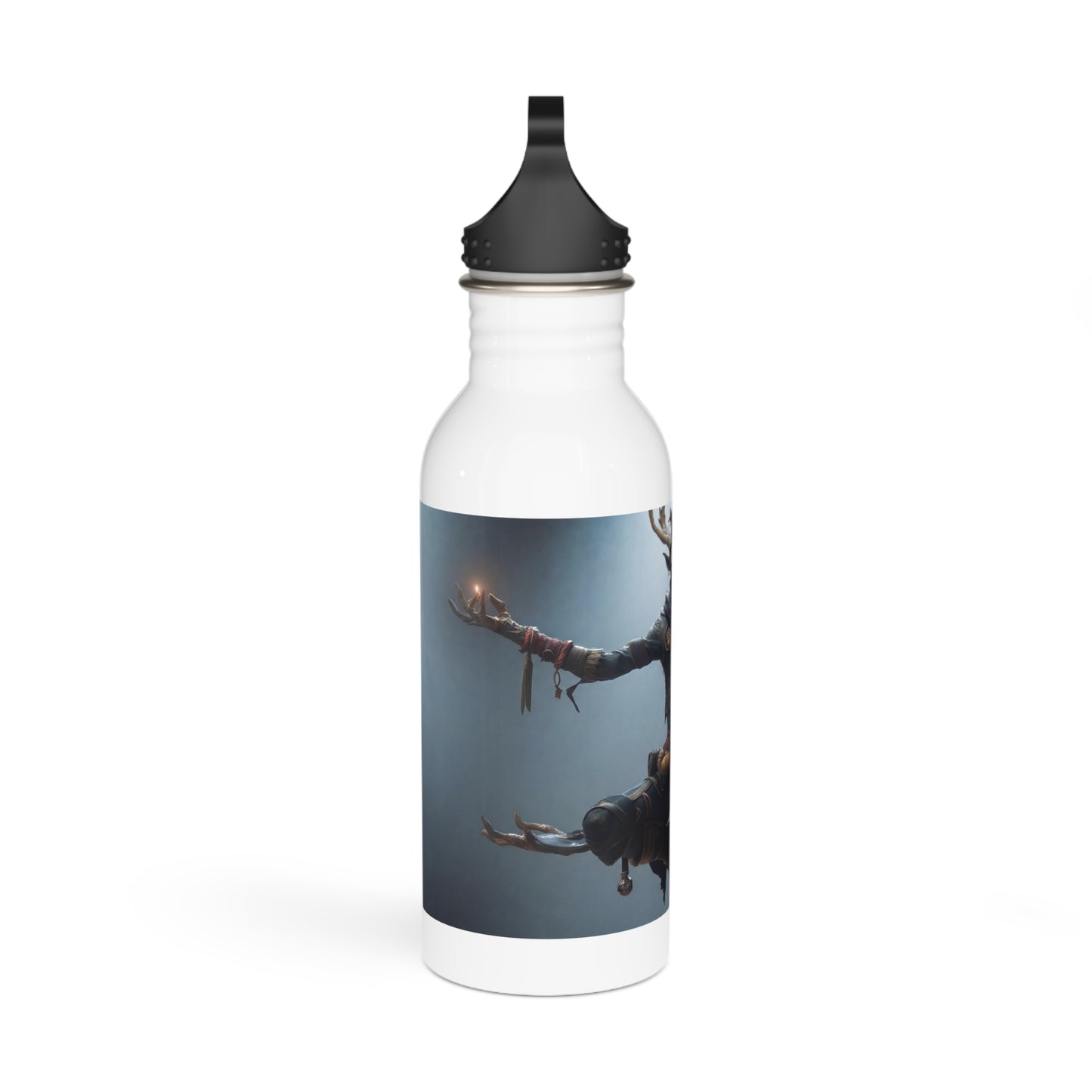 Forest Guardian Meditation Bottle – Ethereal Antlered Sage in Twilight