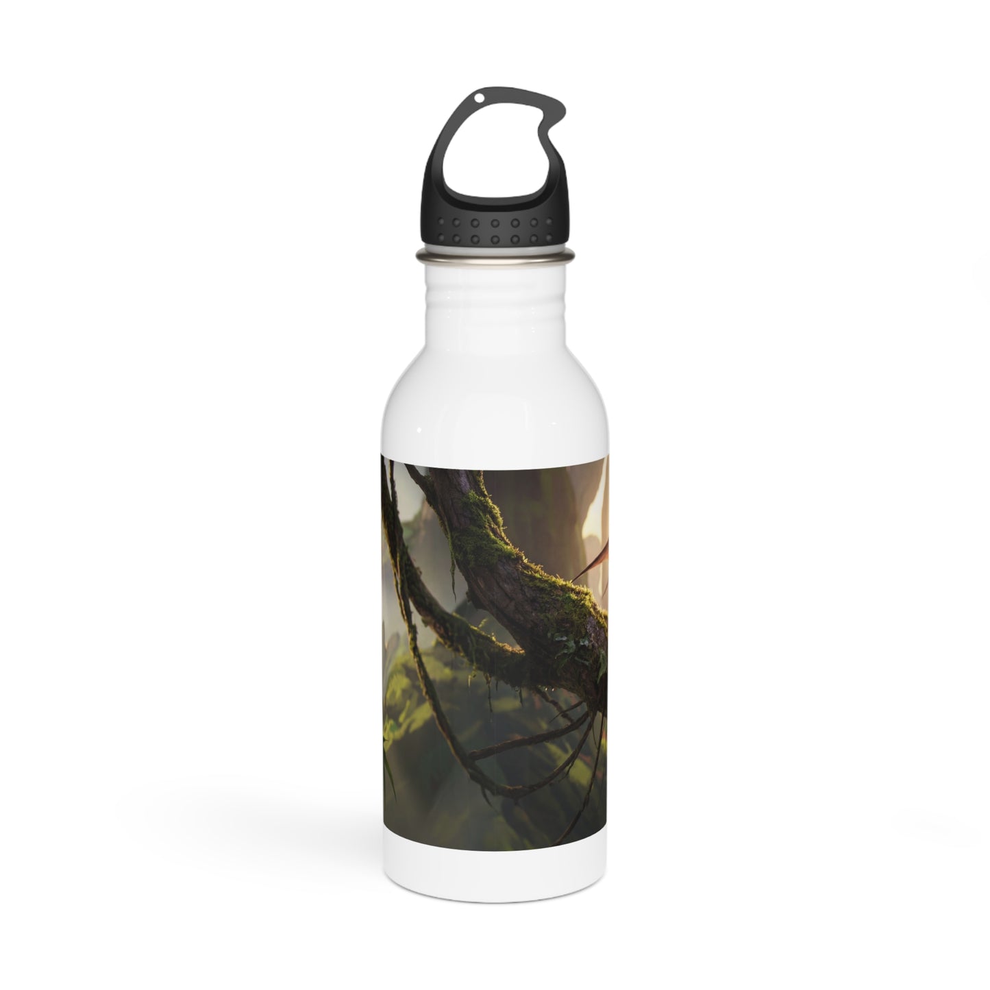 Dragonwing Kittens Stainless Steel Water Bottle – Morning Light in the Ancient Grove