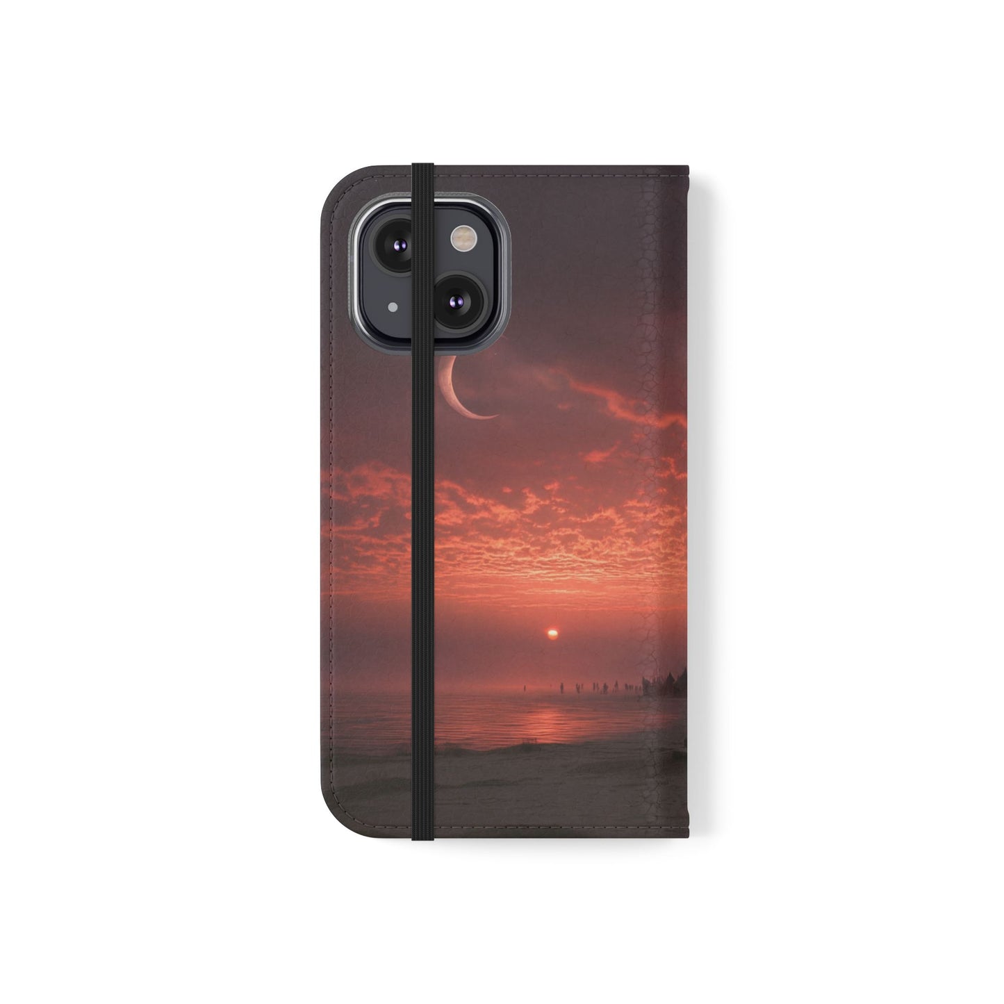 Twilight Sentinel Flip Cases – Moonlit Stairway to the Horizon