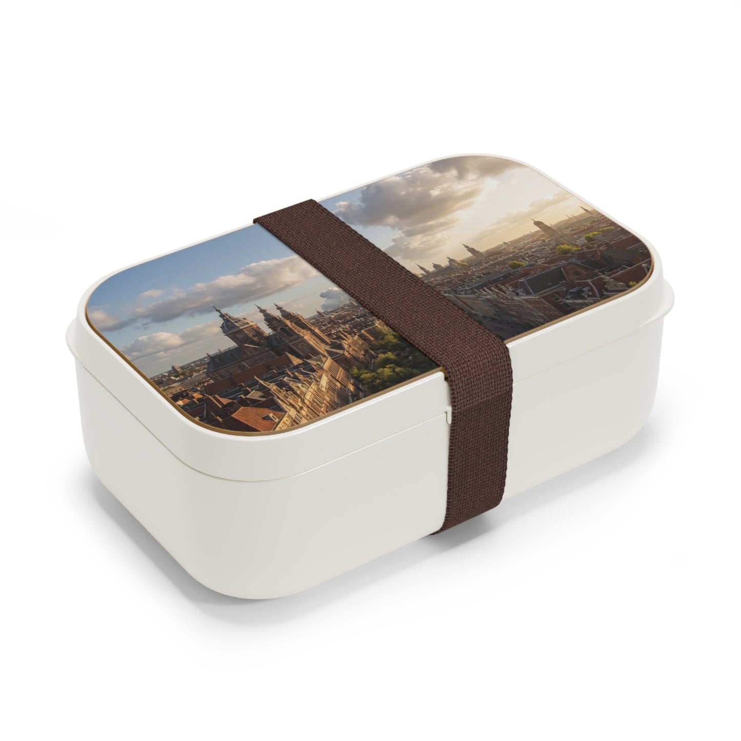 Rocket Soaring Over Amsterdam Bento Lunch Box – Dawn’s First Launch