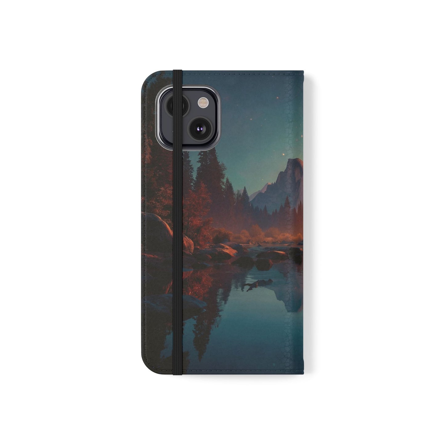 Starlit Valley Flip Cases – Twilight River and Half Dome Reflections