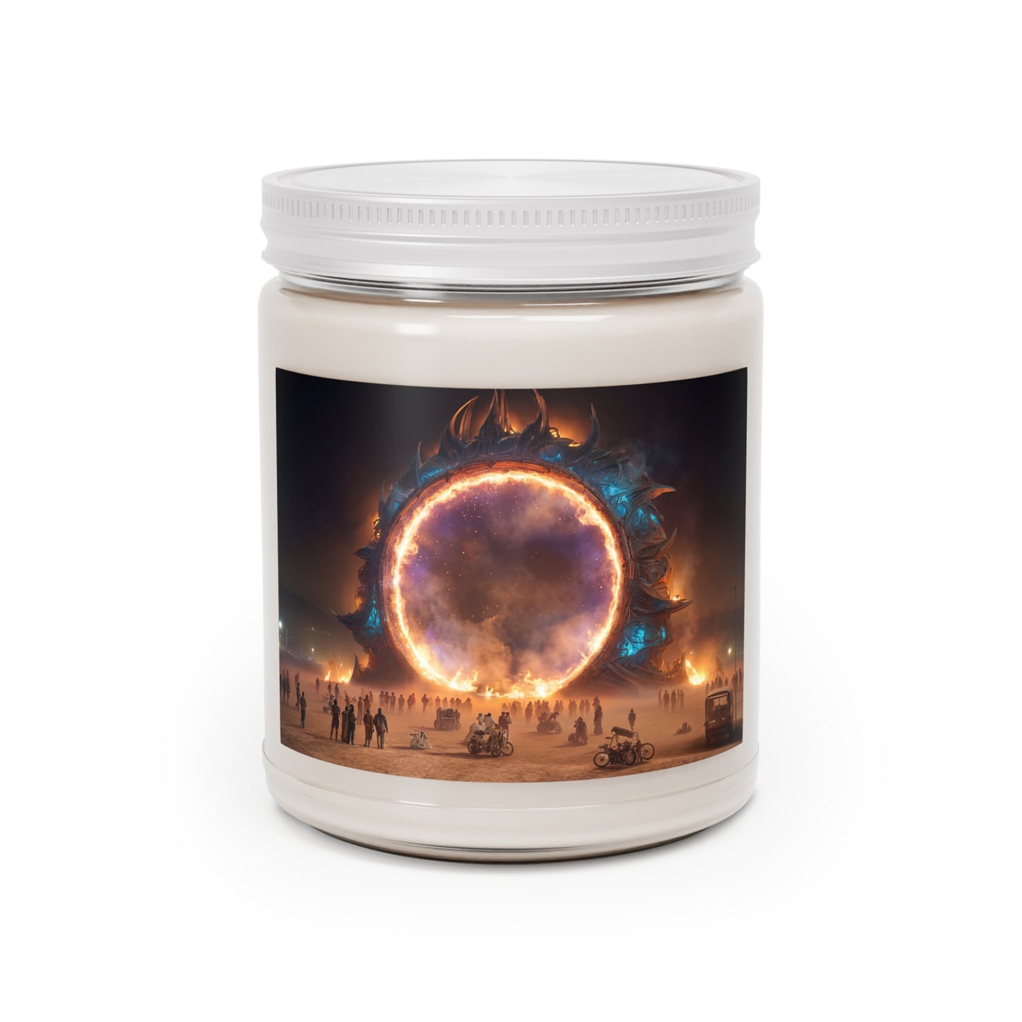 Celestial Vortex Scented Soy Candles with White Lid, 9oz – Indigo Cloud Dreamscape