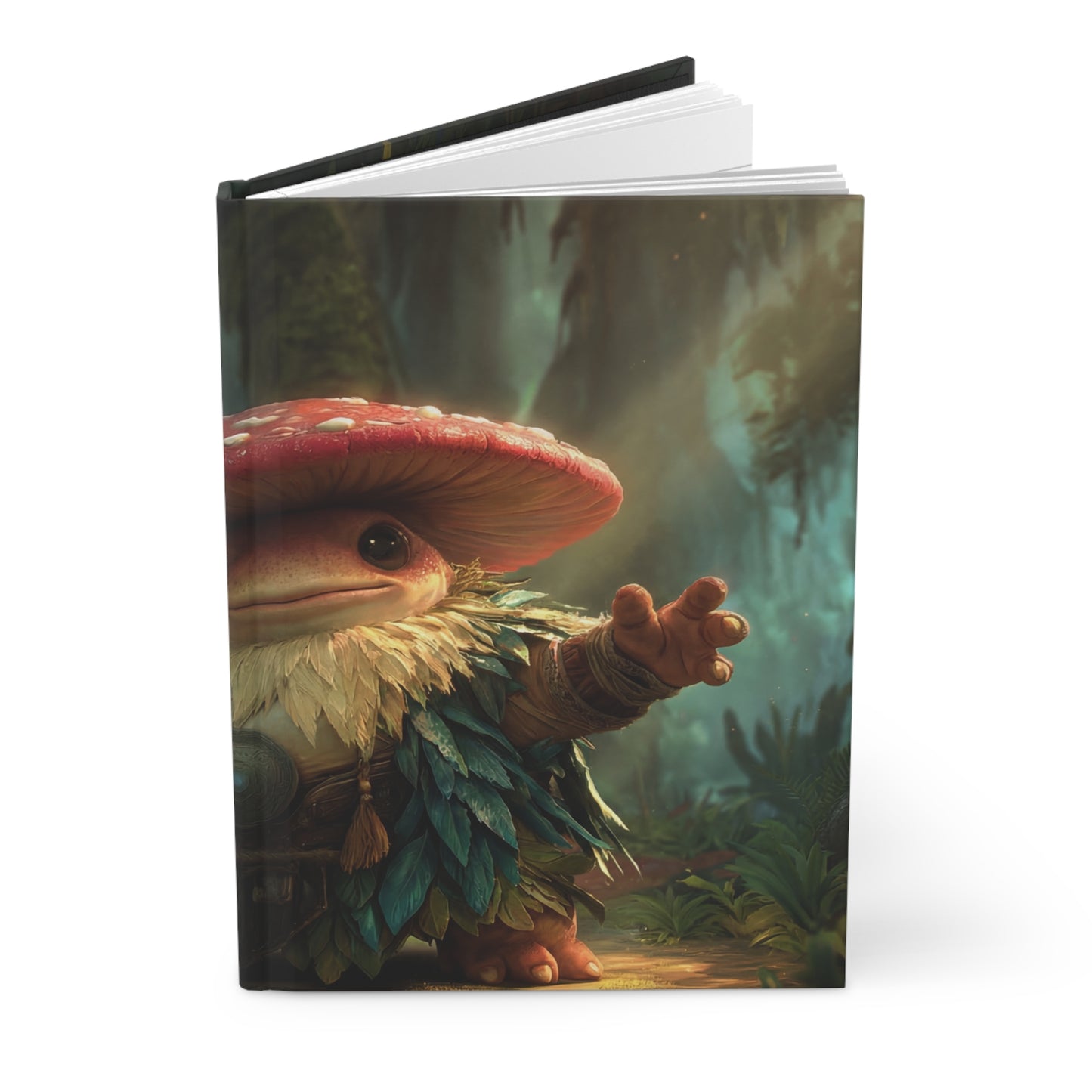 Mushroom Knight Hardcover Journal Matte – Sunlit Jungle Guardian
