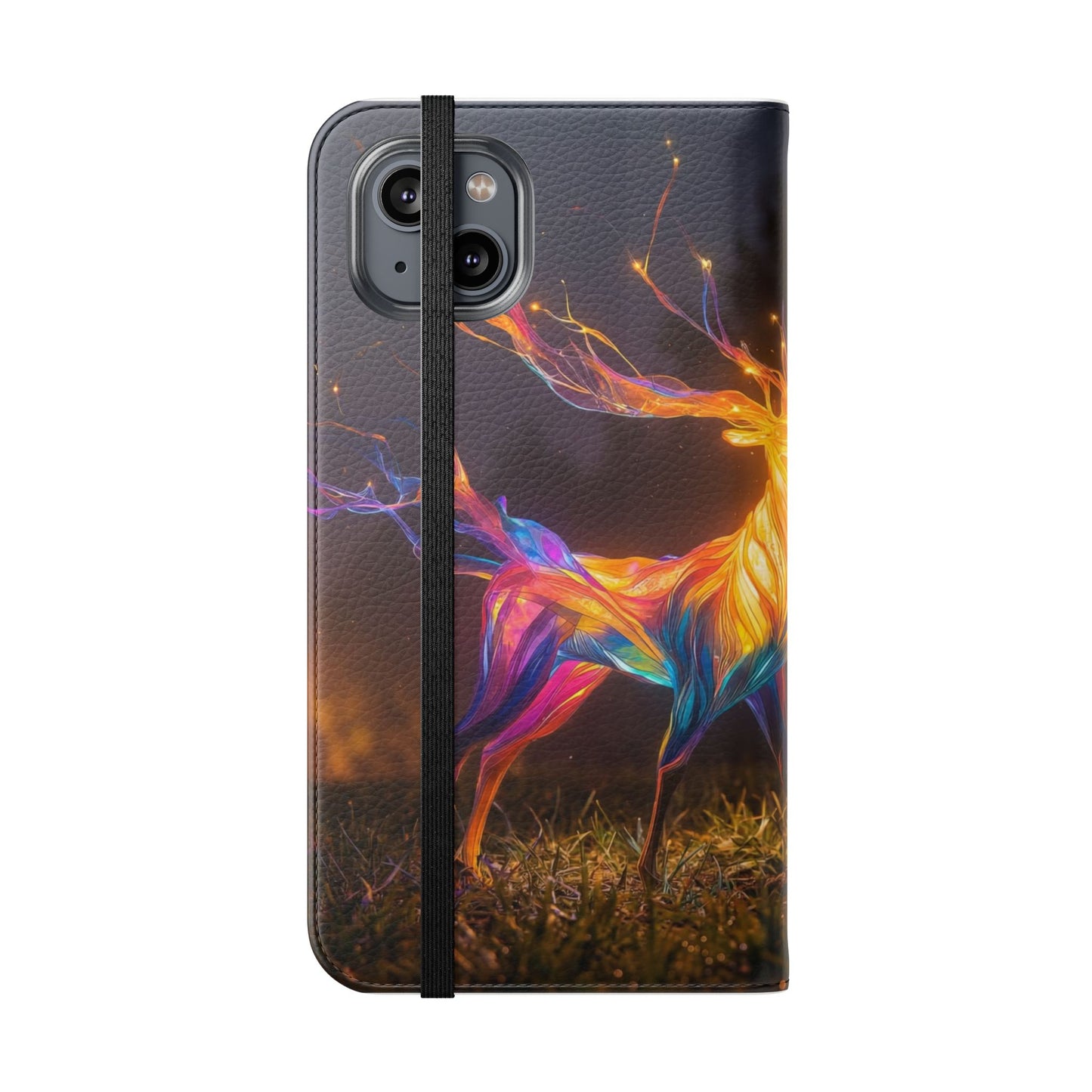 Ethereal Deer Flip Cases – Luminous Spirit Portrait