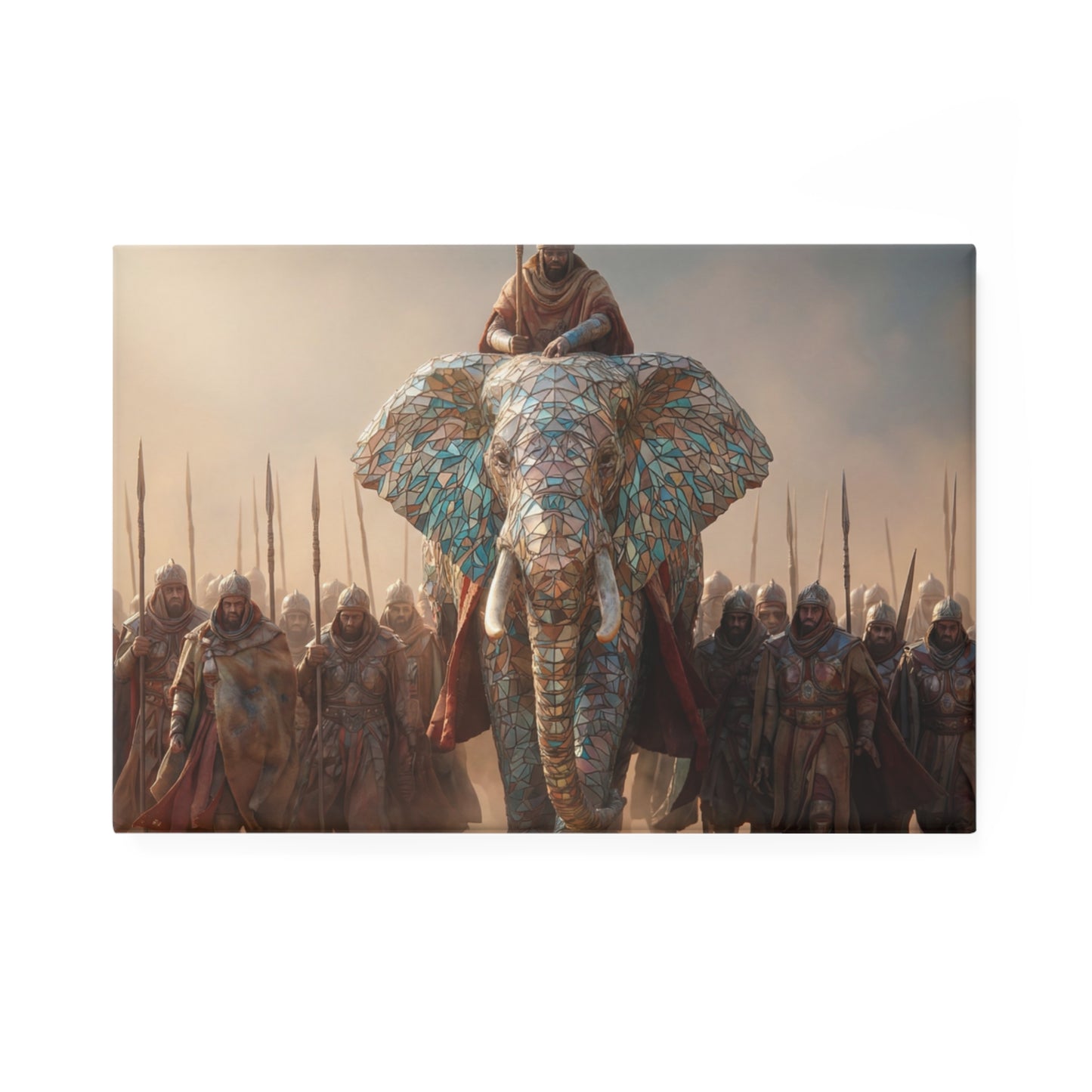 Mosaic Elephant Warlord Magnet – Dust-Swept Regalia Parade