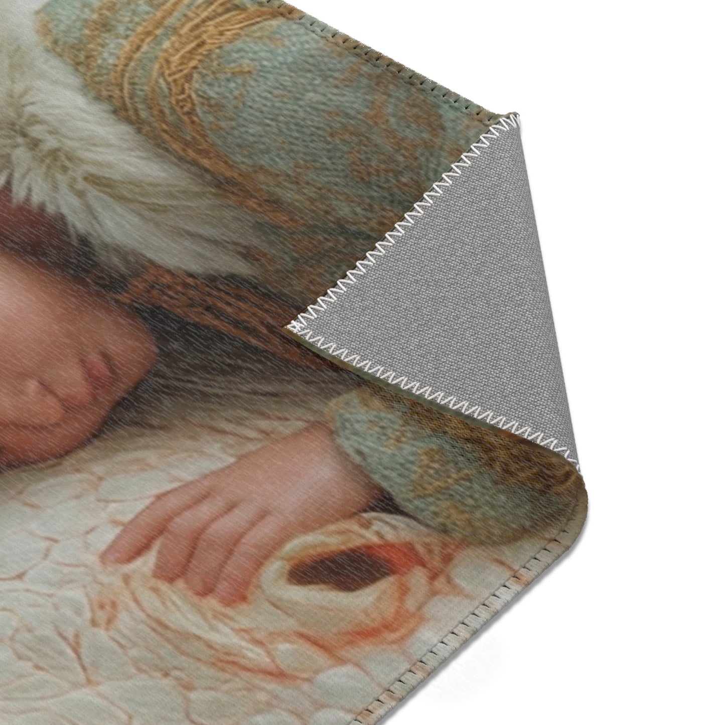 Snowbound Dragon & Child Area Rugs – Whispering Winter Sanctuary