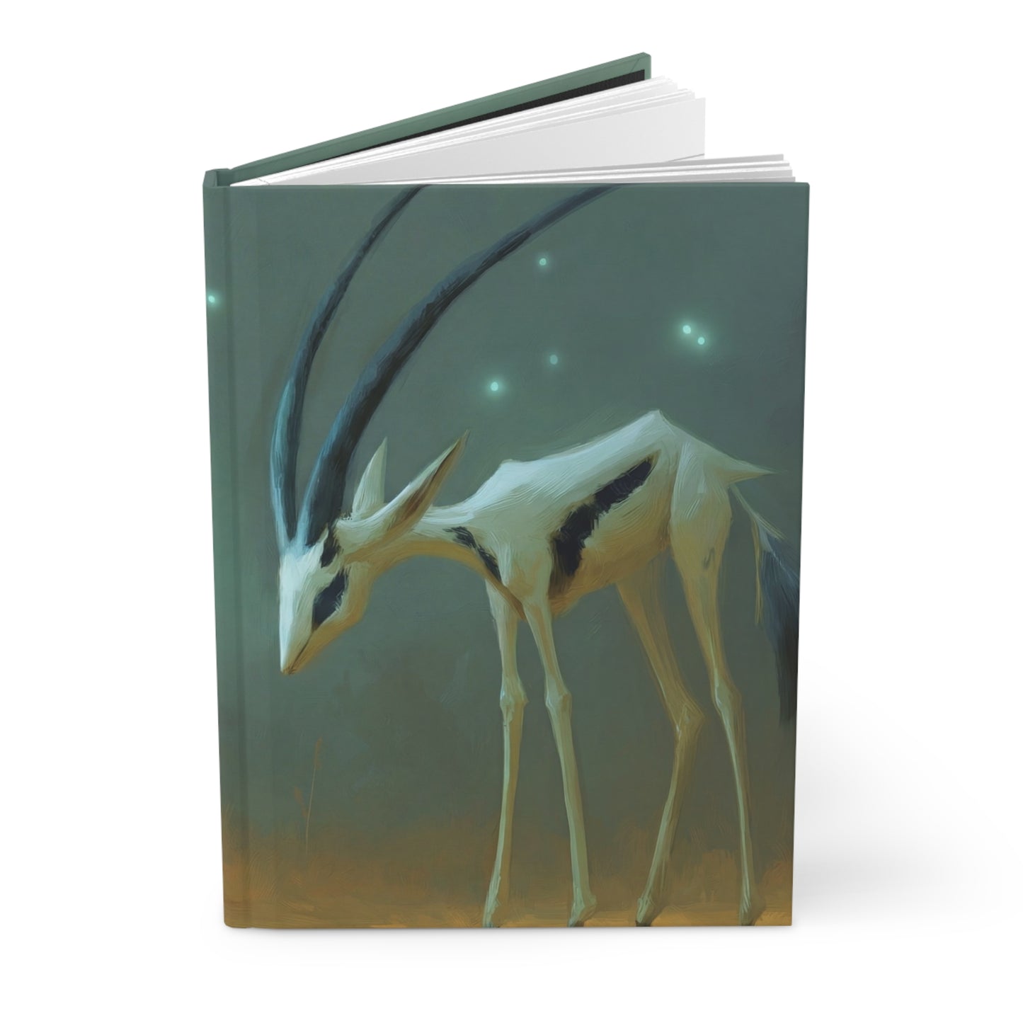 Celestial Gazelle Hardcover Journal Matte – Twilight Meadow Whispers