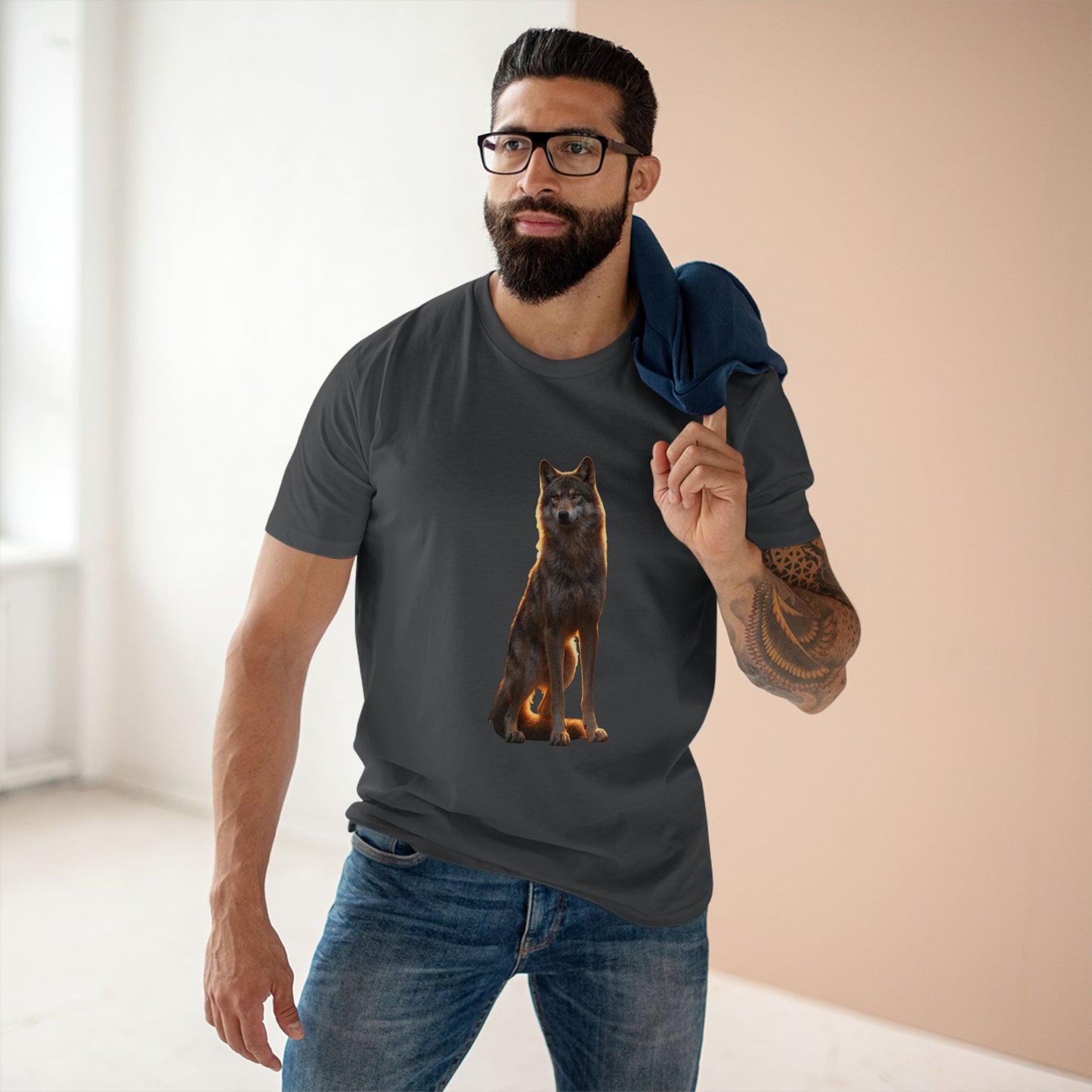 Vigilant Pack Leader Adult Staple Tee – Golden Hour Sentinel Portrait