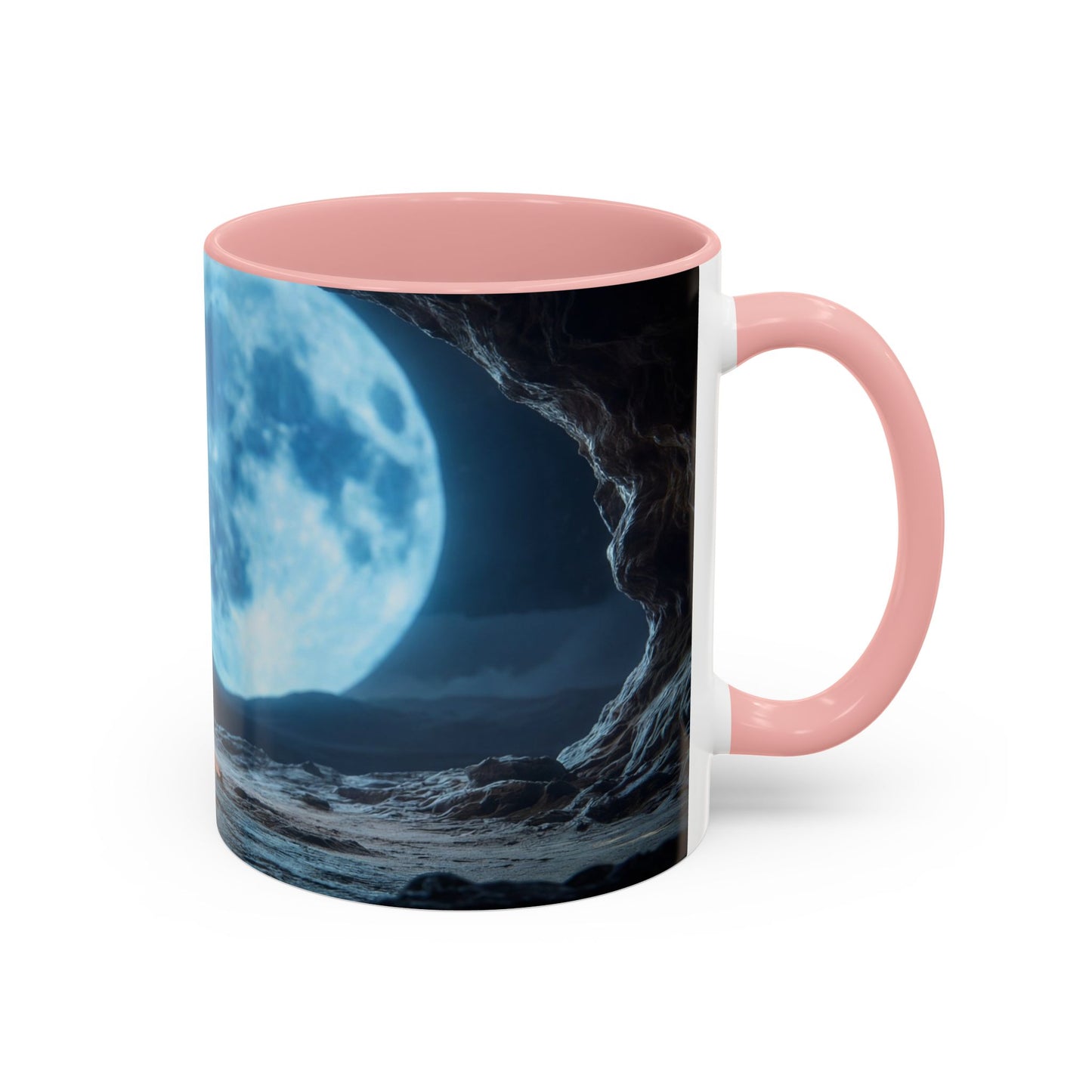 Moonlit Monk Meditation Mug – Serene Nightwatcher in Cave