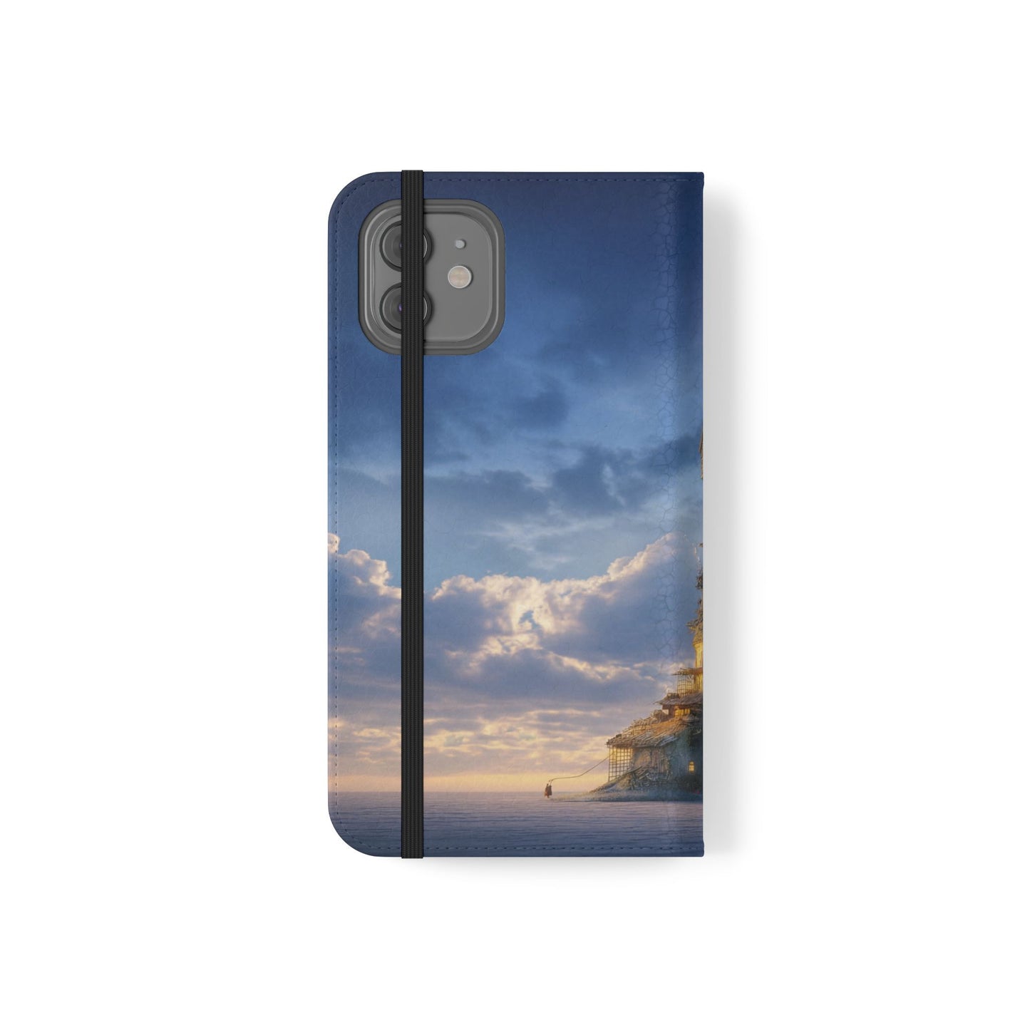 Twilight Sentinel Flip Cases – Lighthouse on a Storm-Tossed Sea